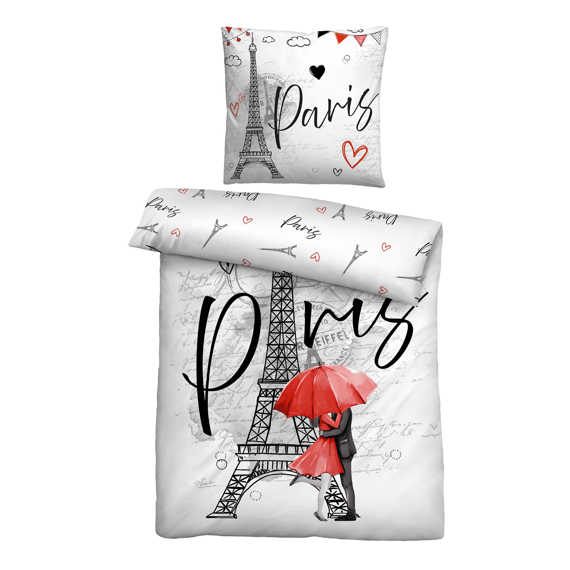 Castell® Wendebettwäsche PARIS Polycotton Renforcé Einzelbett, 2tlg.