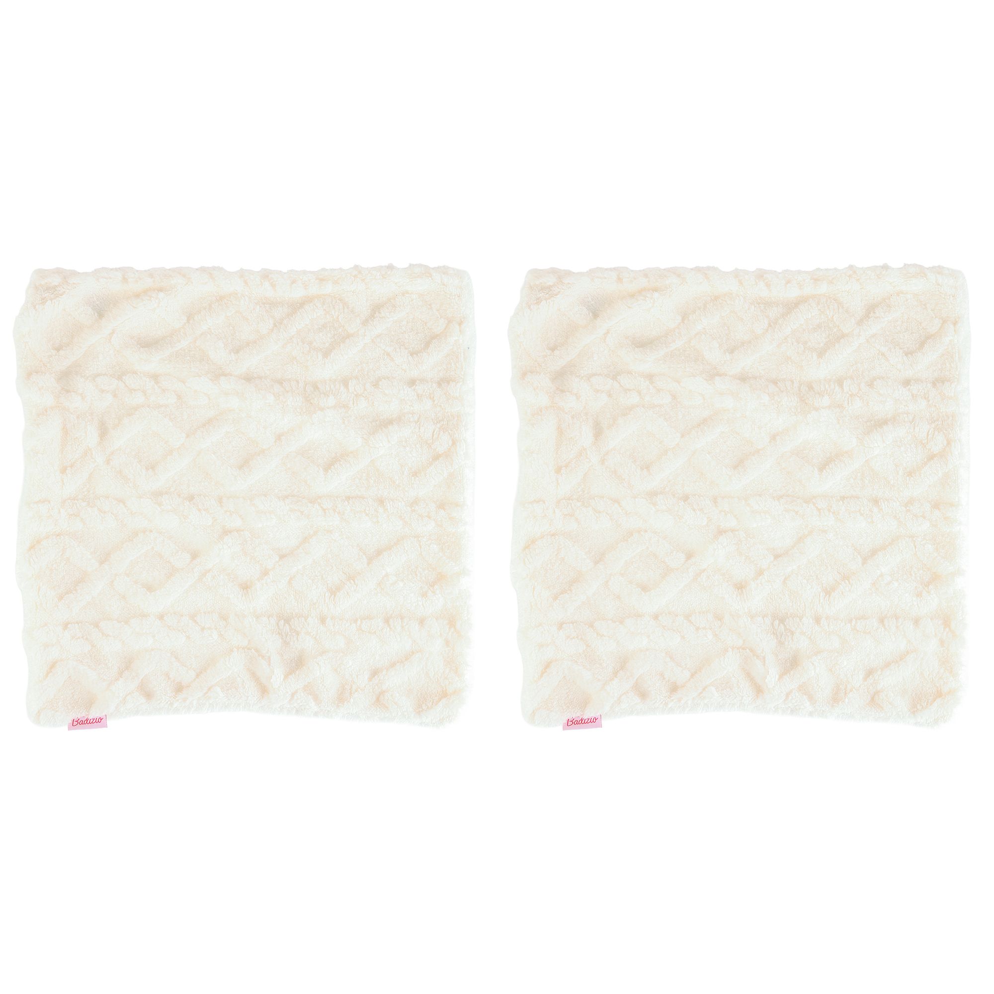BADIZIO Classic 2 Kissenhüllen Jacquard-Design Mikrofaser Plüsch waschbar, ca. 50x50cm