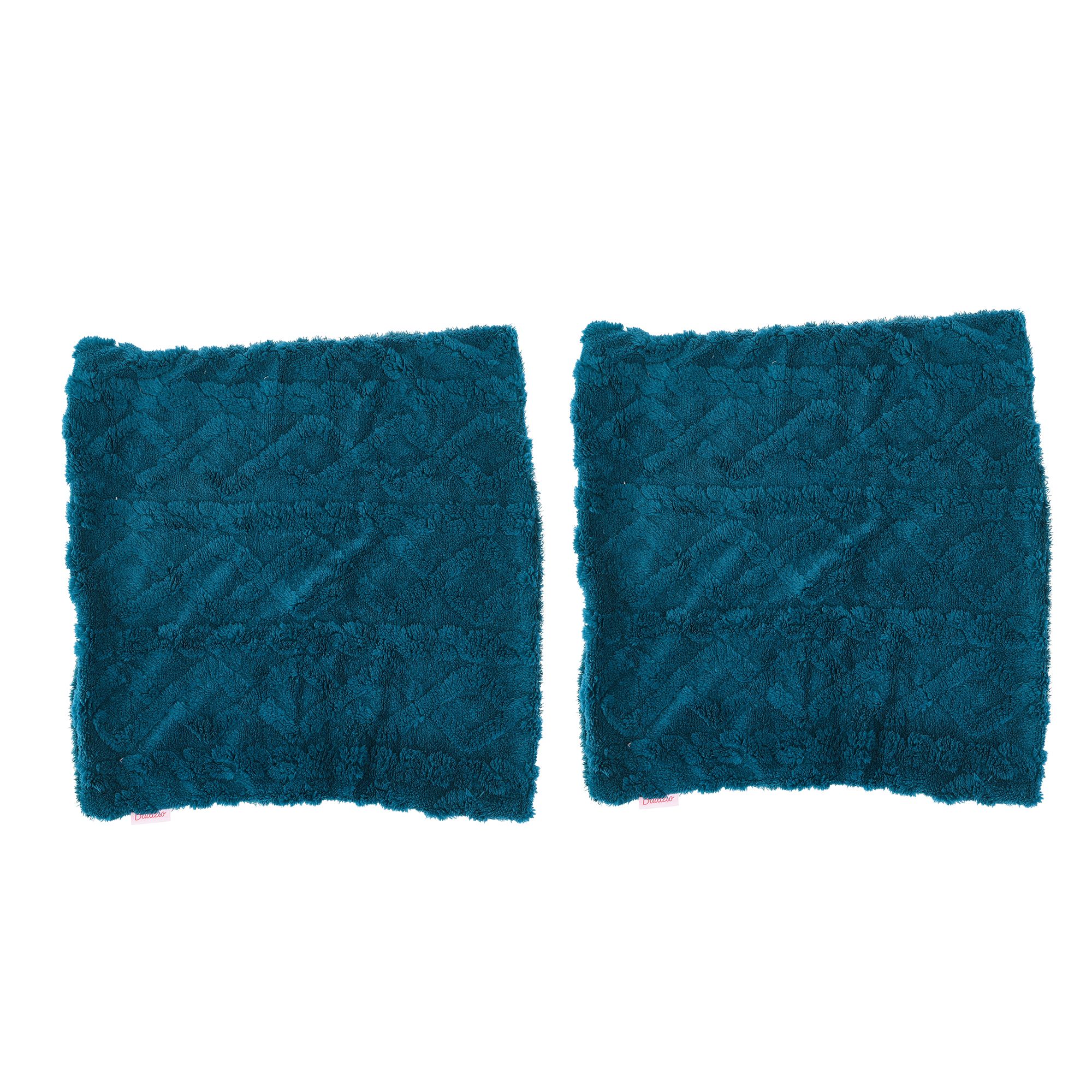 BADIZIO Classic 2 Kissenhüllen Jacquard-Design Mikrofaser Plüsch waschbar, ca. 50x50cm