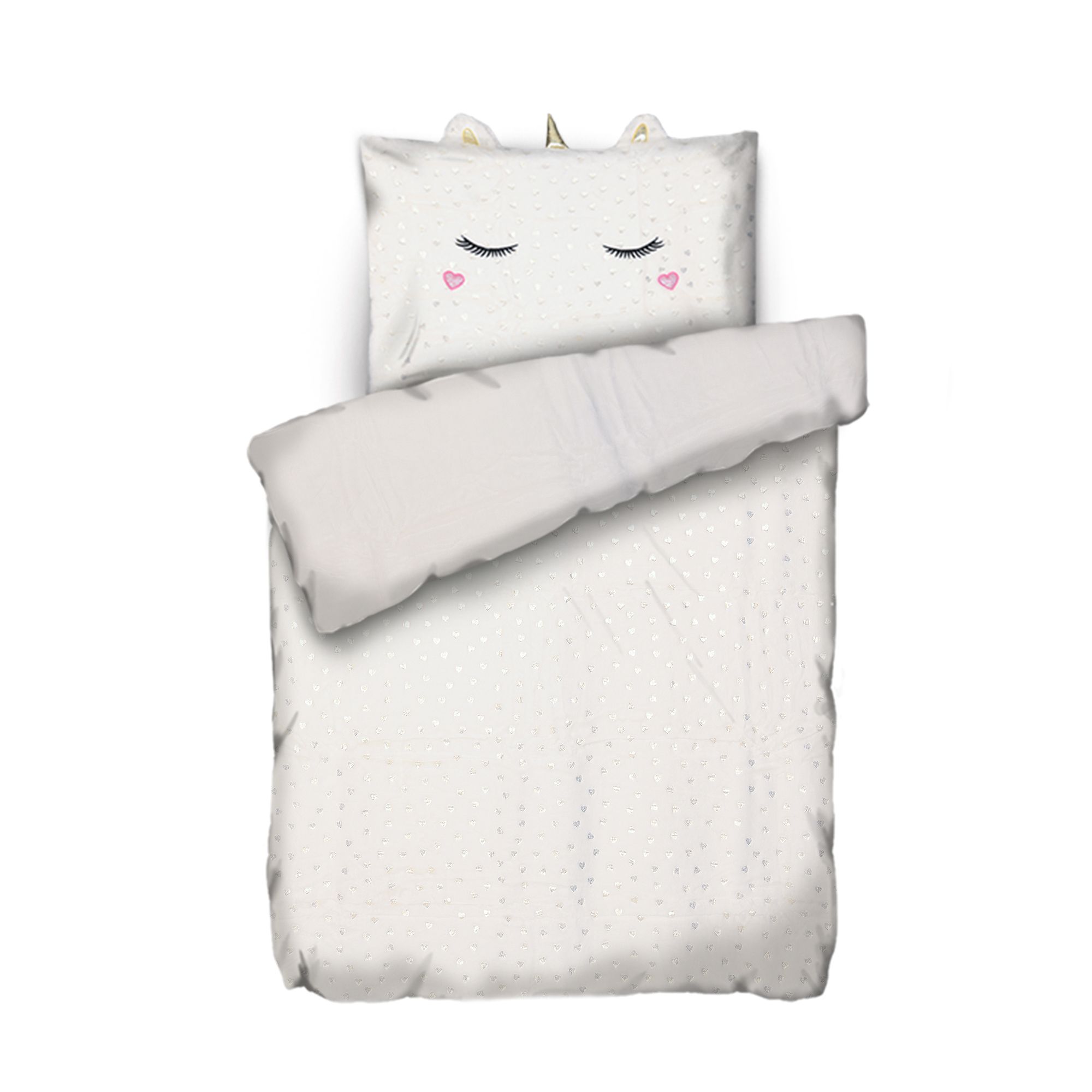 MONT CHALET Wendebettwäsche Einhorn Mikrofaser-Fellimitat Einzelbett, 2tlg.