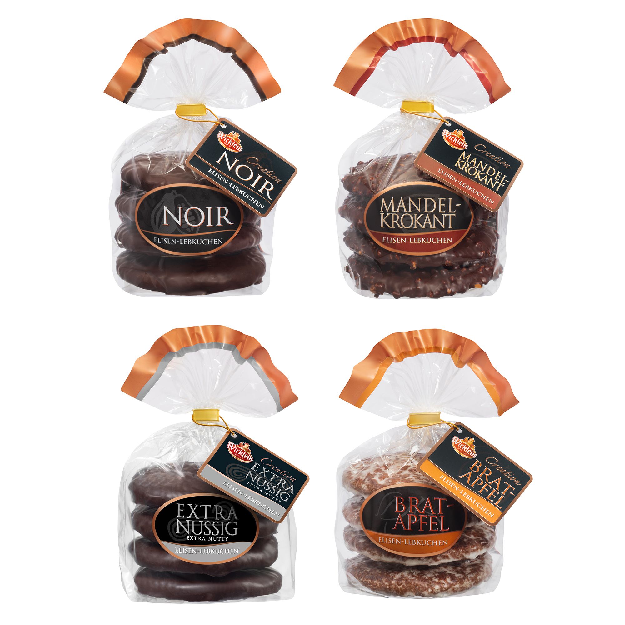 WICKLEIN Creation Elisen Lebkuchen 4 Sorten exklusiv bei QVC Inhalt 1.100g
