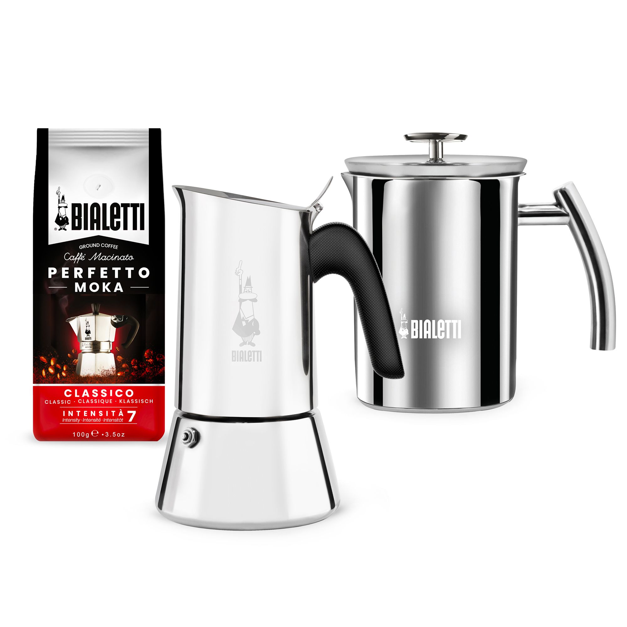 Bialetti Venus 6 Cup Induction Espresso Coffee Maker, Stovetop Moka Pot -  Steel 8006363028929