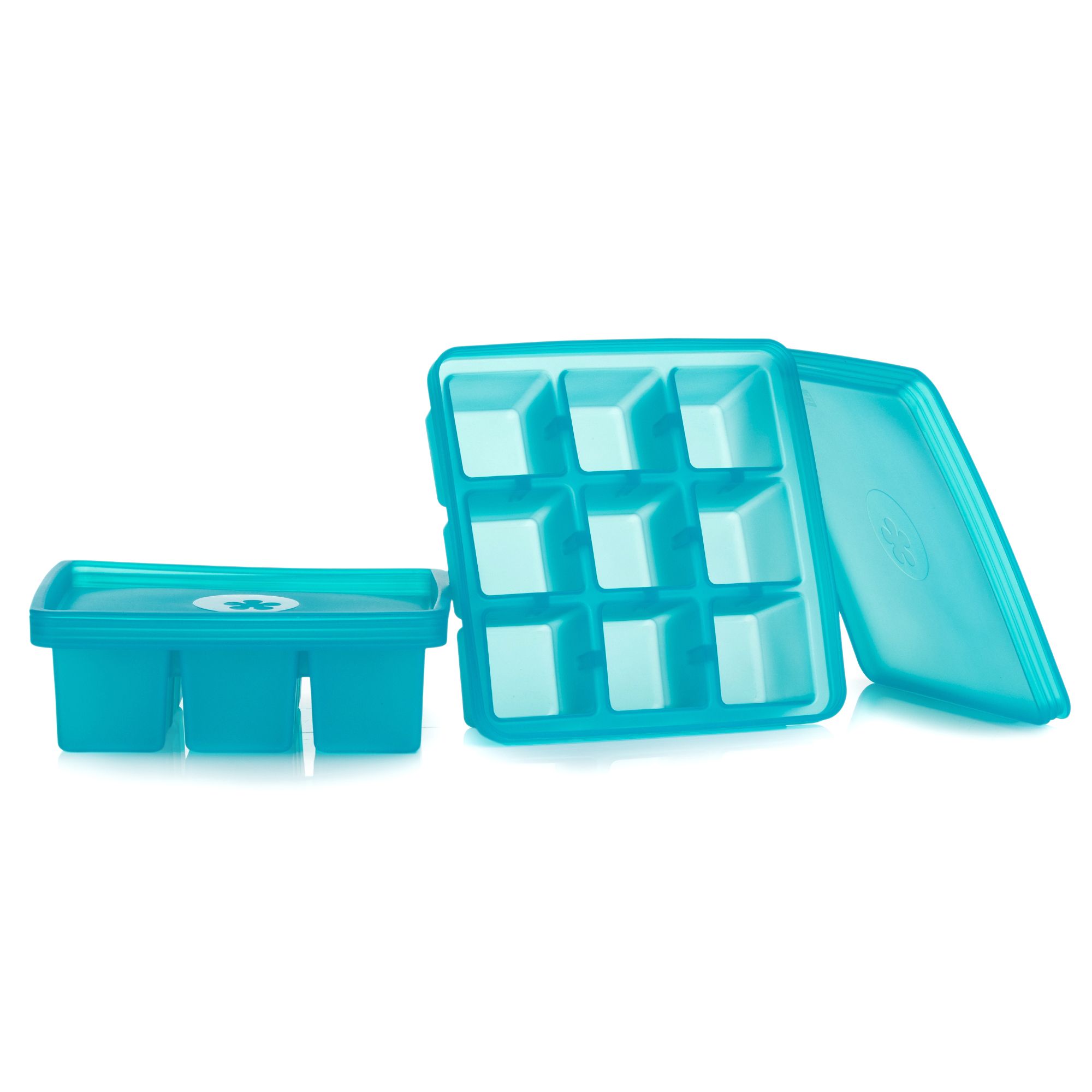 KOCHBLUME® Eiswürfelbehälter aus Silikon inkl. Deckel je 2 Stück