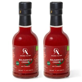 AROMA OLYMP Bio Balsamico Cremes mit Tomate aus Kreta Inhalt 2x 200ml