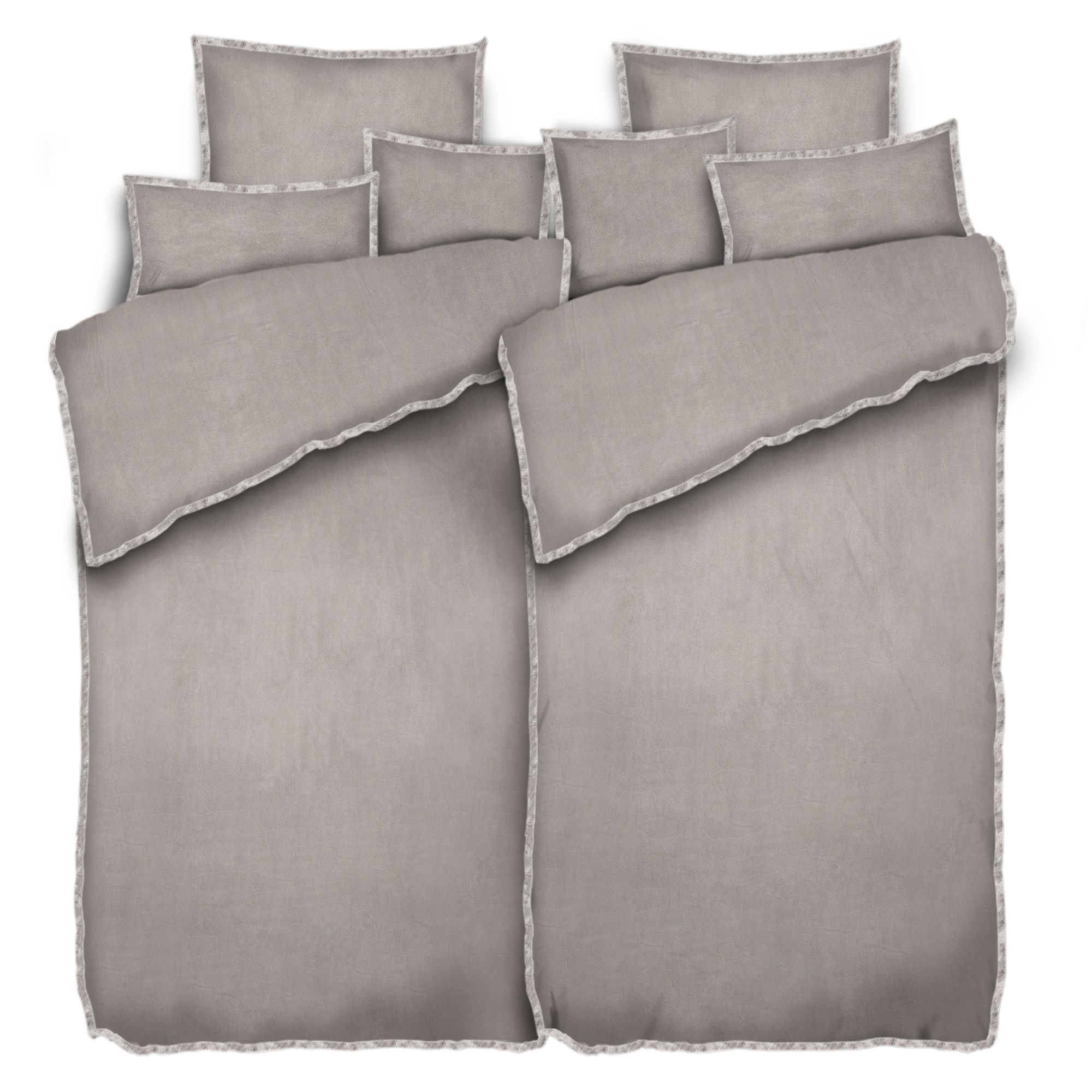 WINTERENGEL Bettwäsche uni Fellimitatbordüre Mikrofaser Flanell Setauswahl