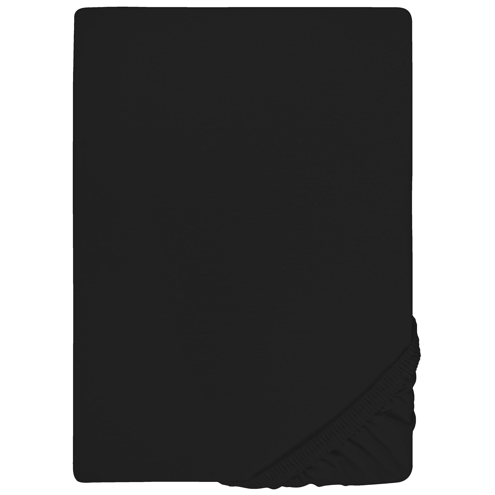 biberna® 1 uni Boxspring- Spannbettlaken Jersey-Elastic Größenauswahl