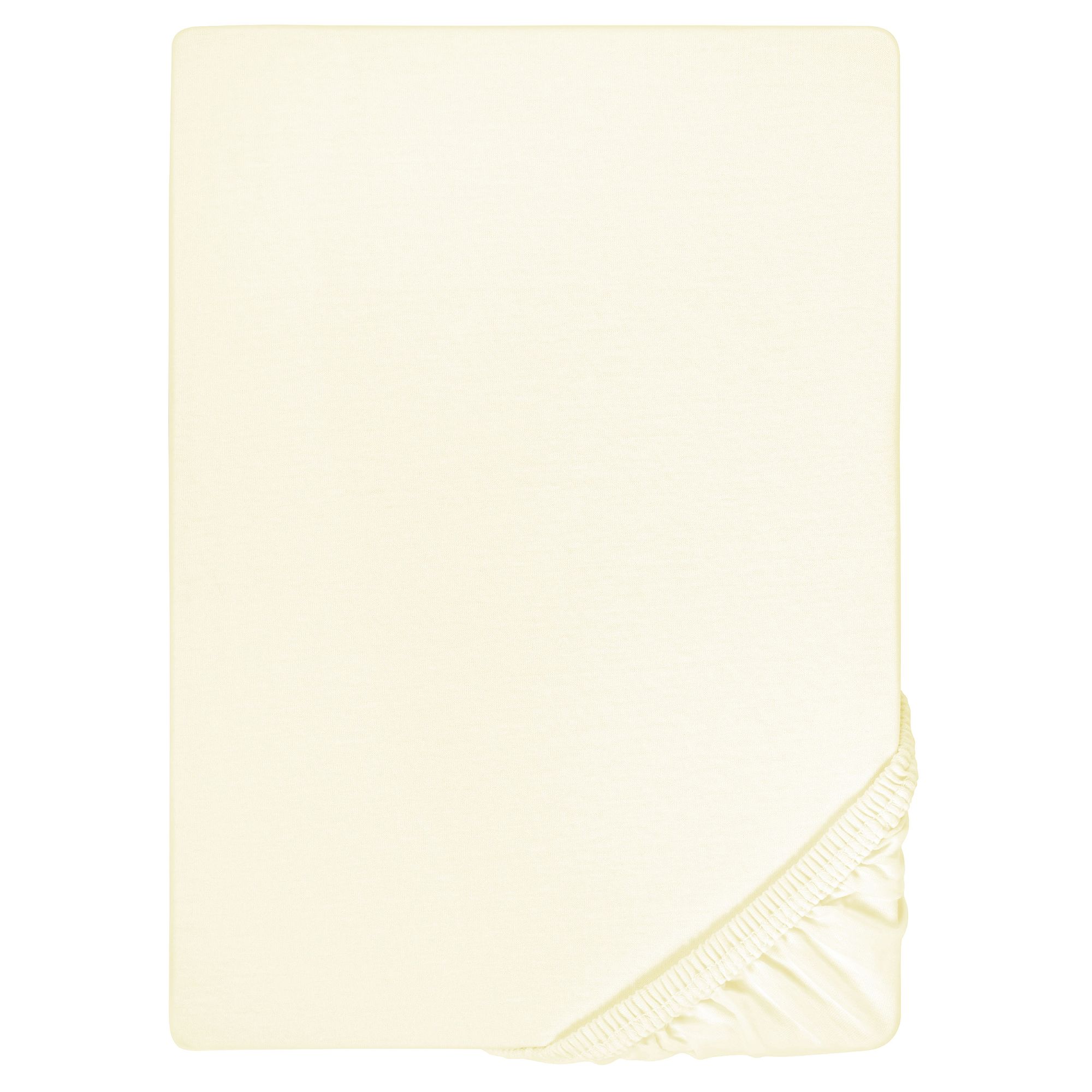 biberna® 1 uni Boxspring- Spannbettlaken Jersey-Elastic Größenauswahl