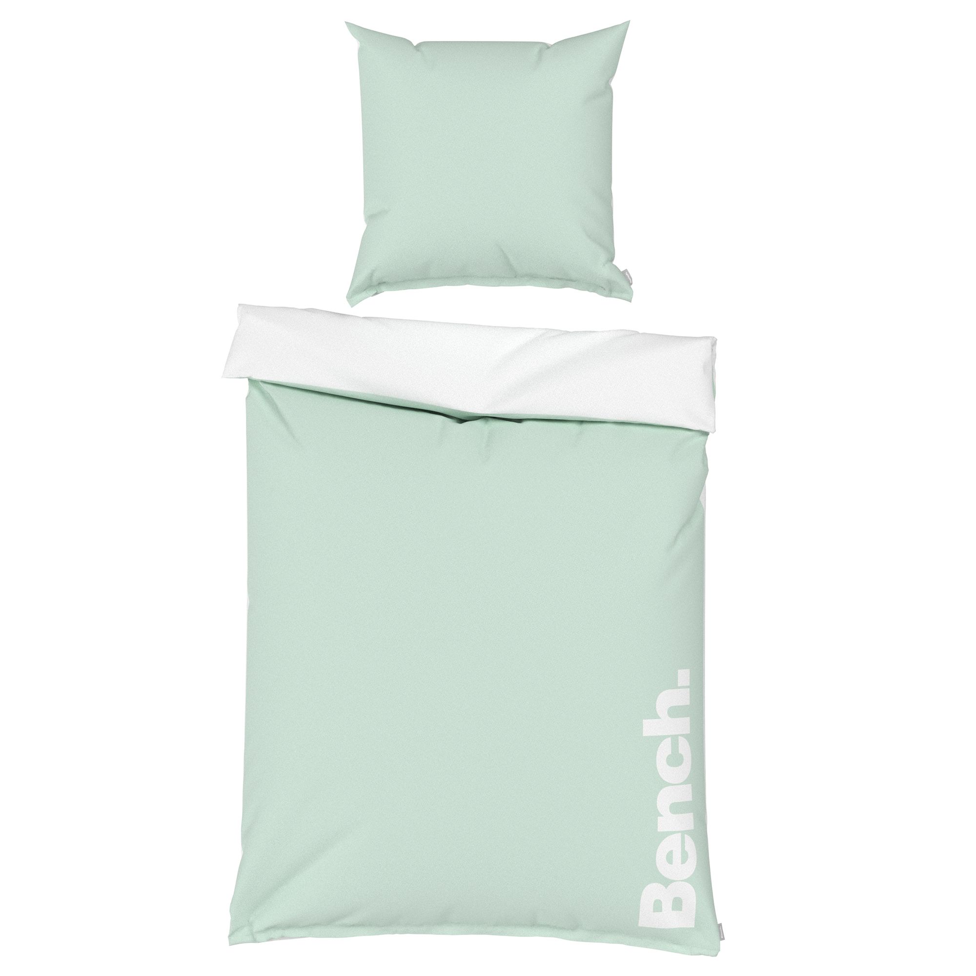 Bench. Wendebettwäsche Schriftzug Baumwoll Renforcé Einzelbett, 2tlg.