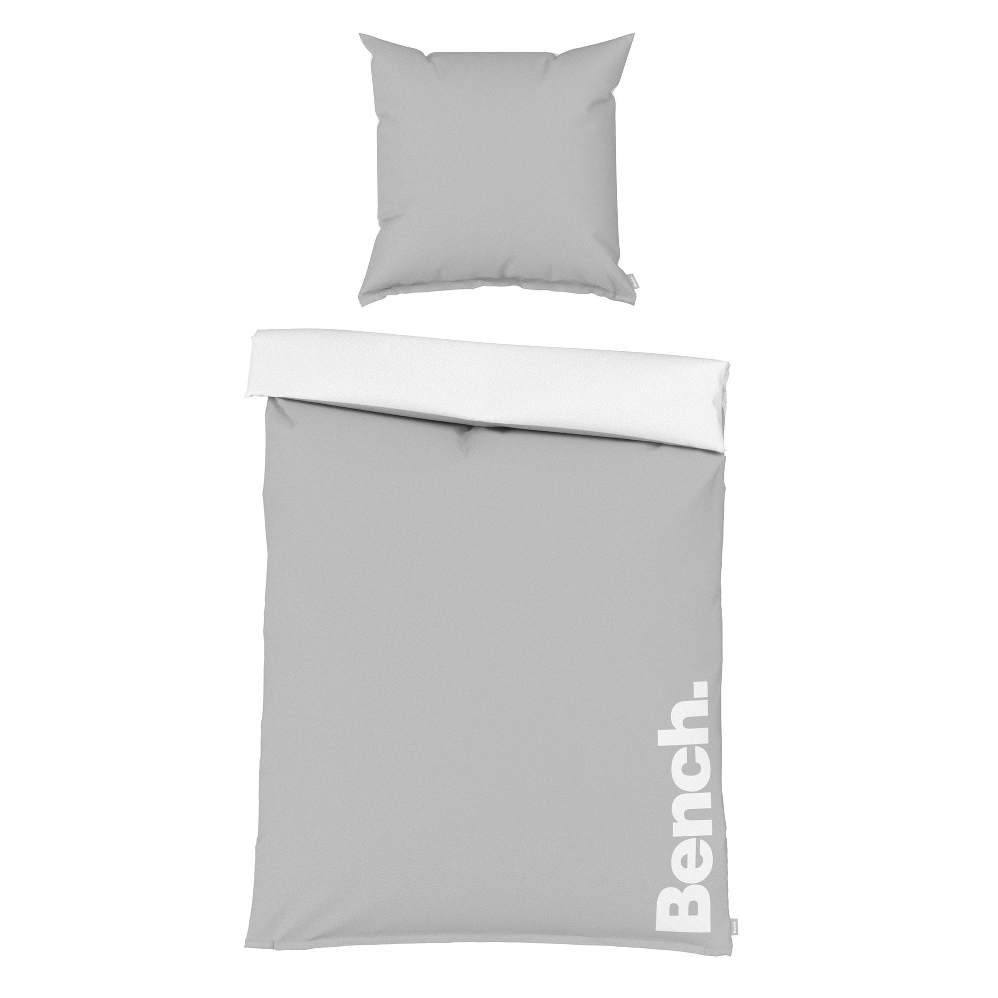 Bench Wendebettwäsche Schriftzug Baumwoll Renforcé Einzelbett, 2tlg.