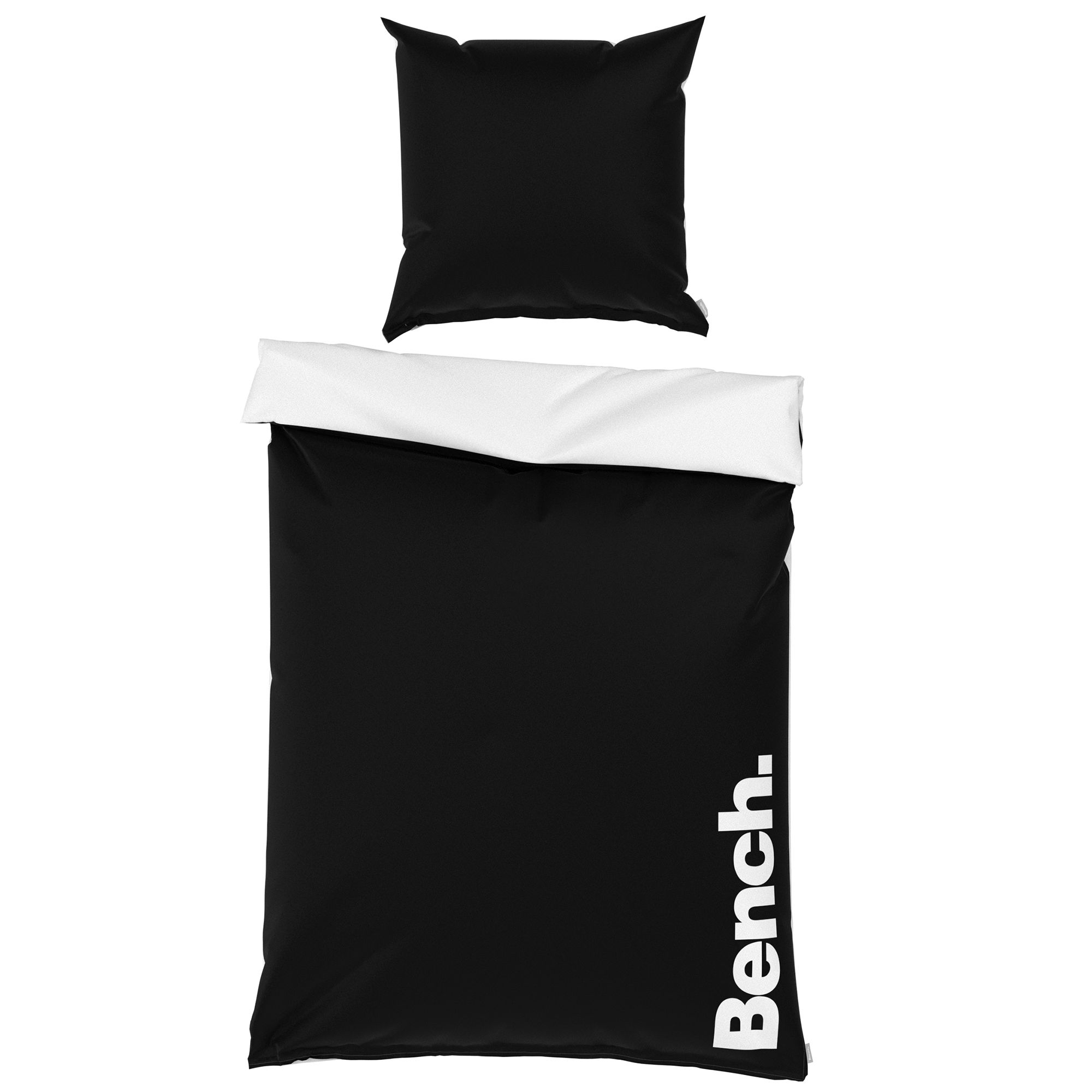Bench. Wendebettwäsche Schriftzug Baumwoll Renforcé Einzelbett, 2tlg.