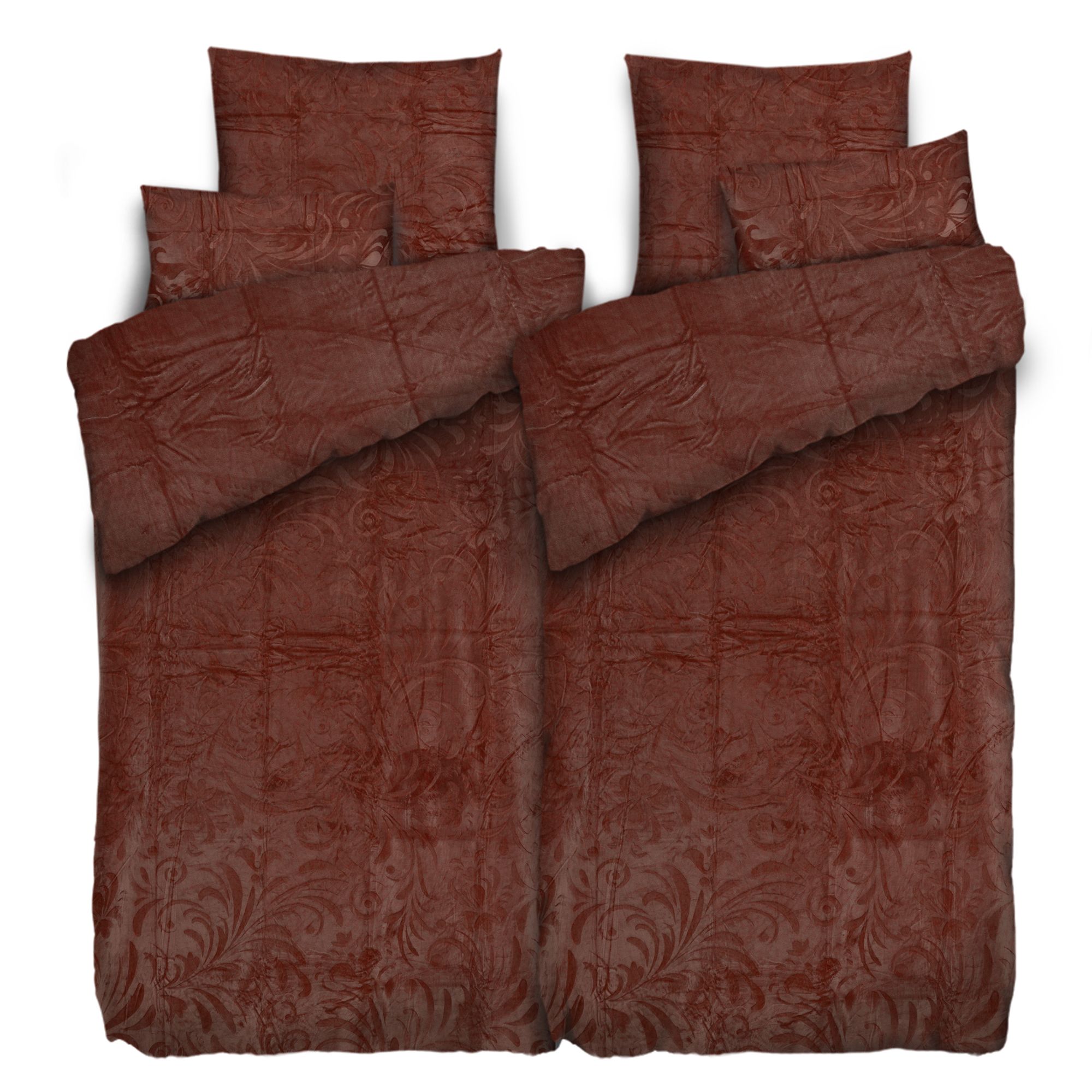 MONT CHALET Wendebettwäsche allover Ranken Mikrofaser Chinchilla Doppelbett, 6tlg.