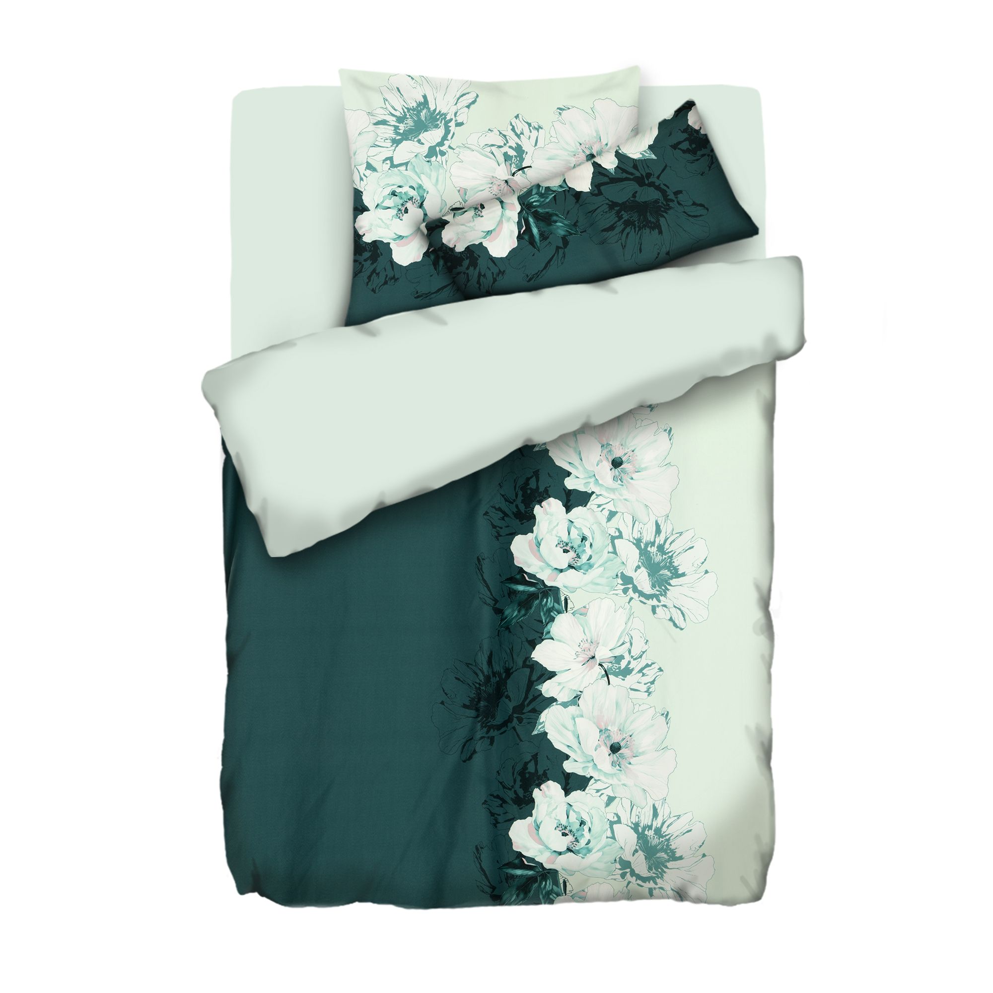 SOFT HARMONY Wendebettwäsche Blumenranke Mikorfaser samtweich Einzelbett, 4tlg.