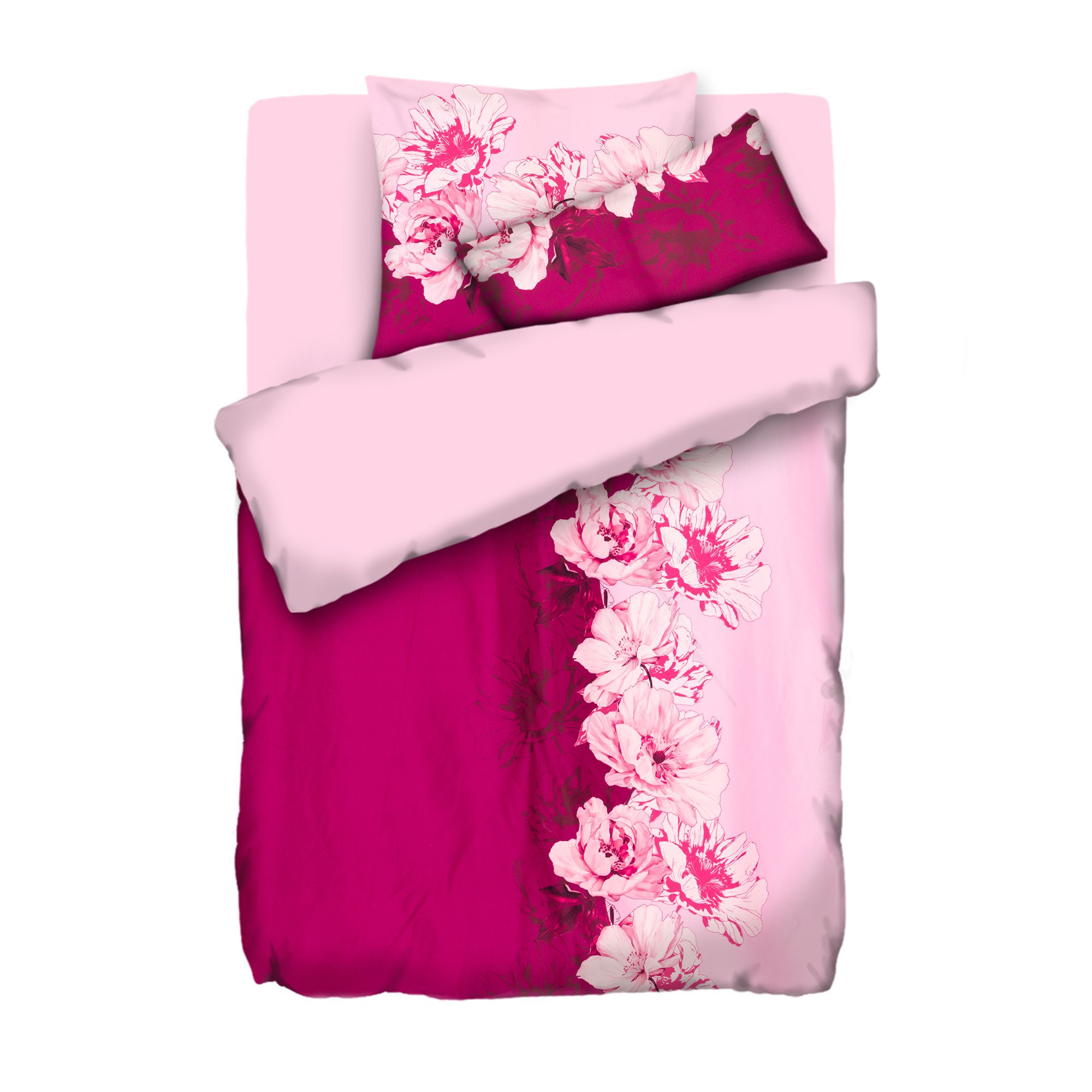 SOFT HARMONY Wendebettwäsche Blumenranke Mikorfaser samtweich Einzelbett, 4tlg.