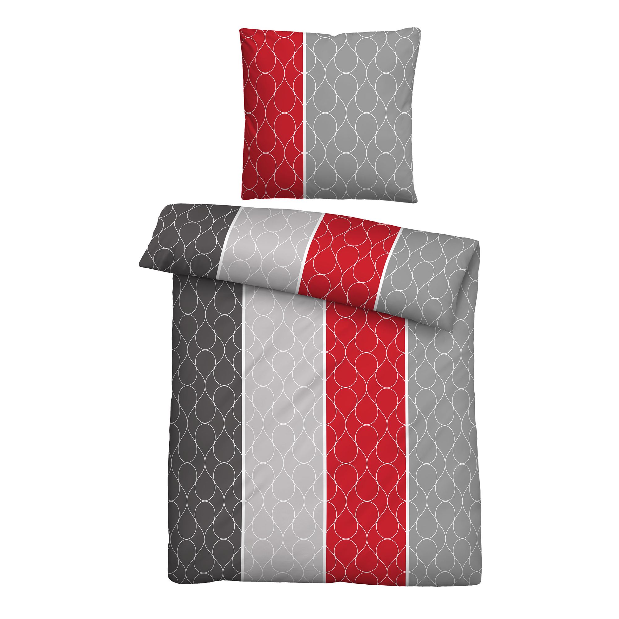 Castell® Bettwäsche Streifen-Welle Polycotton Renforcé Einzelbett, 2tlg.