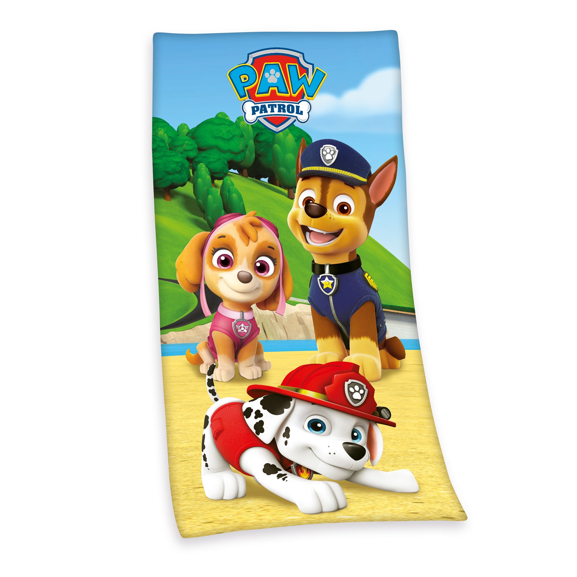 PAW PATROL™ Badetuch PAW PATROL™-Hunde Baumwoll Velours ca. 75x150cm