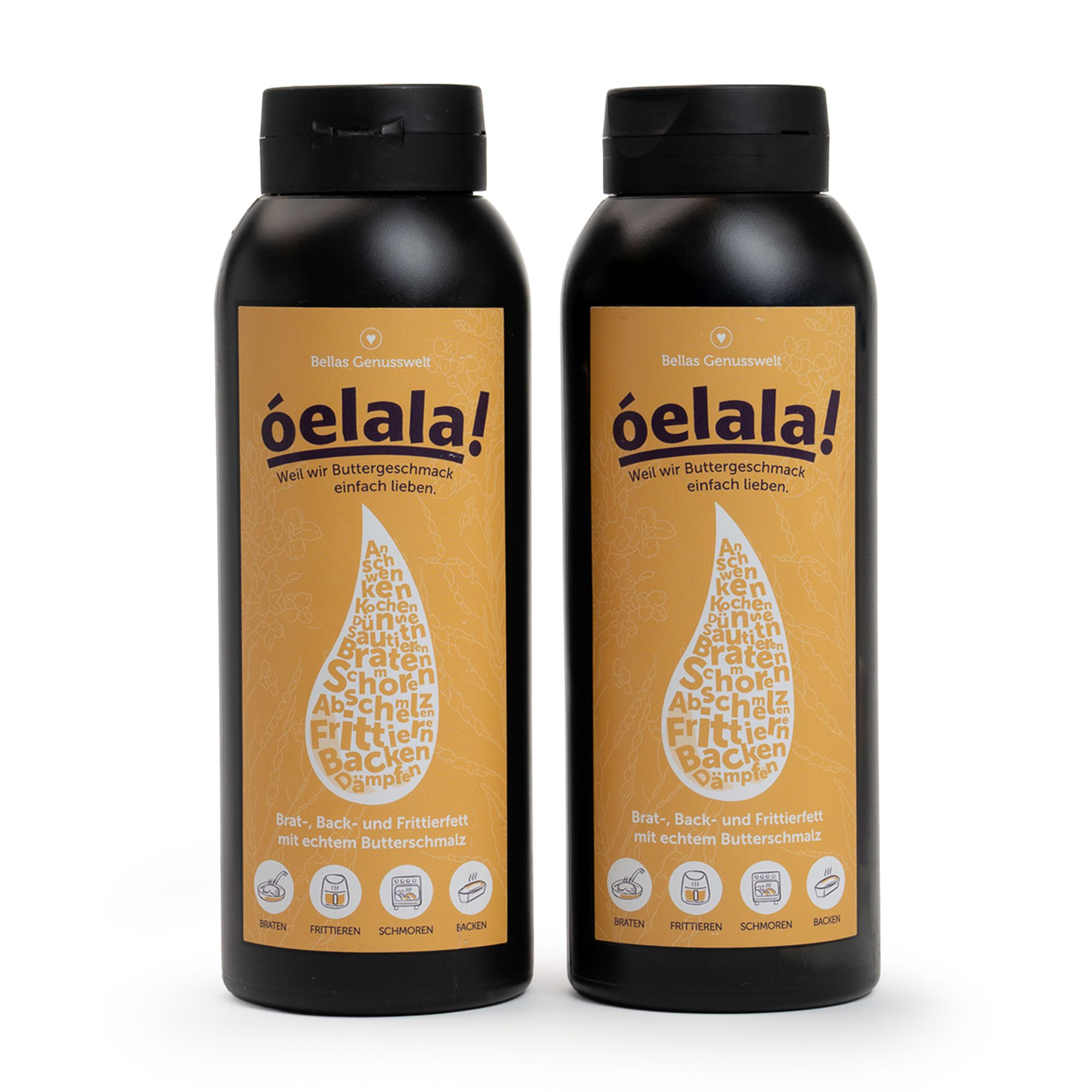 BELLAS GENUSSWELT Oelala Brat-, Back-und Frittierfett Inhalt 2x850ml