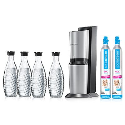 SODASTREAM Crystal 4 Glaskaraffen 2 Zylinder 5 Jahre Garantie