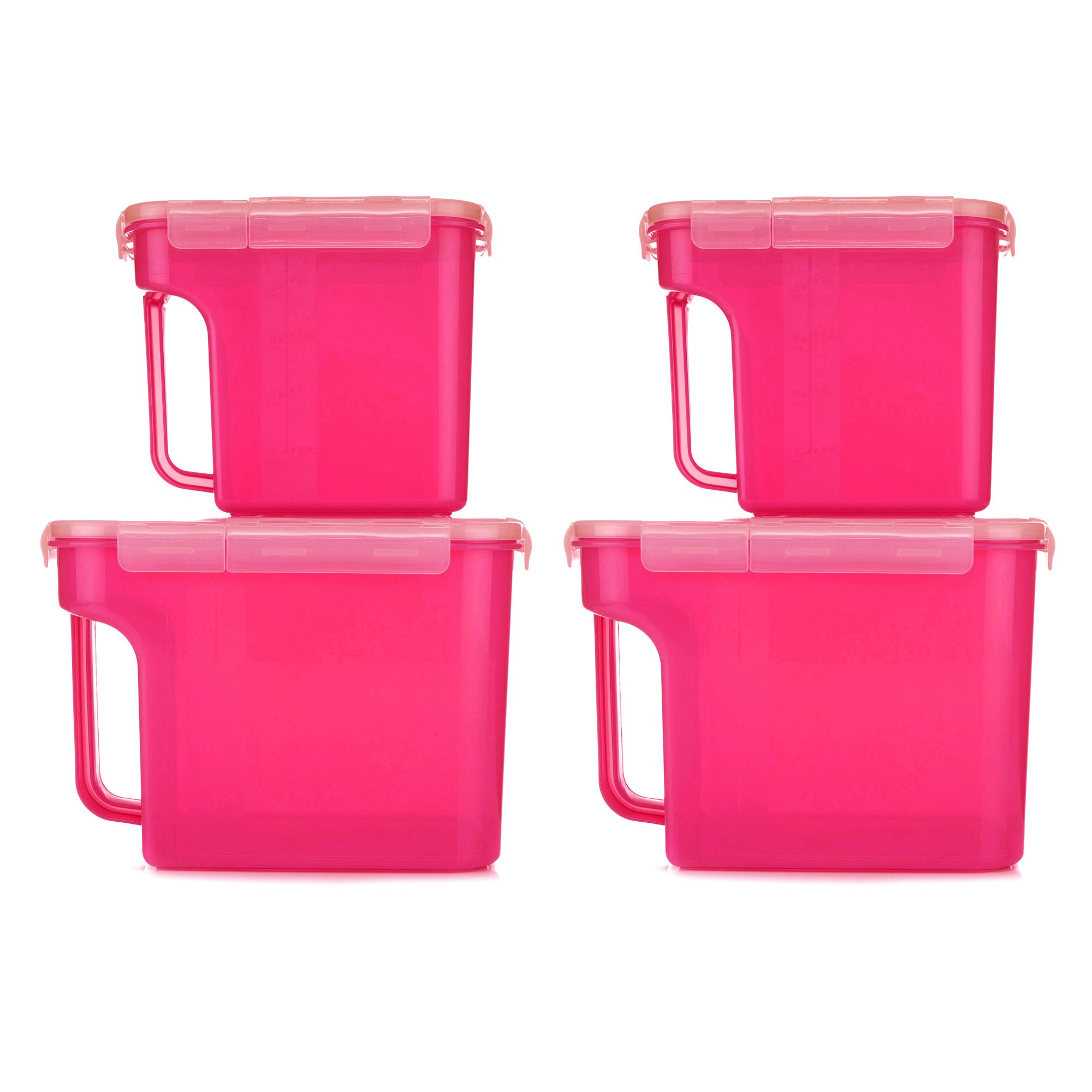 LocknLock 4 Frischhaltedosen mit Henkel 2x2,5L und 2x5L Gesamtvolumen 15L