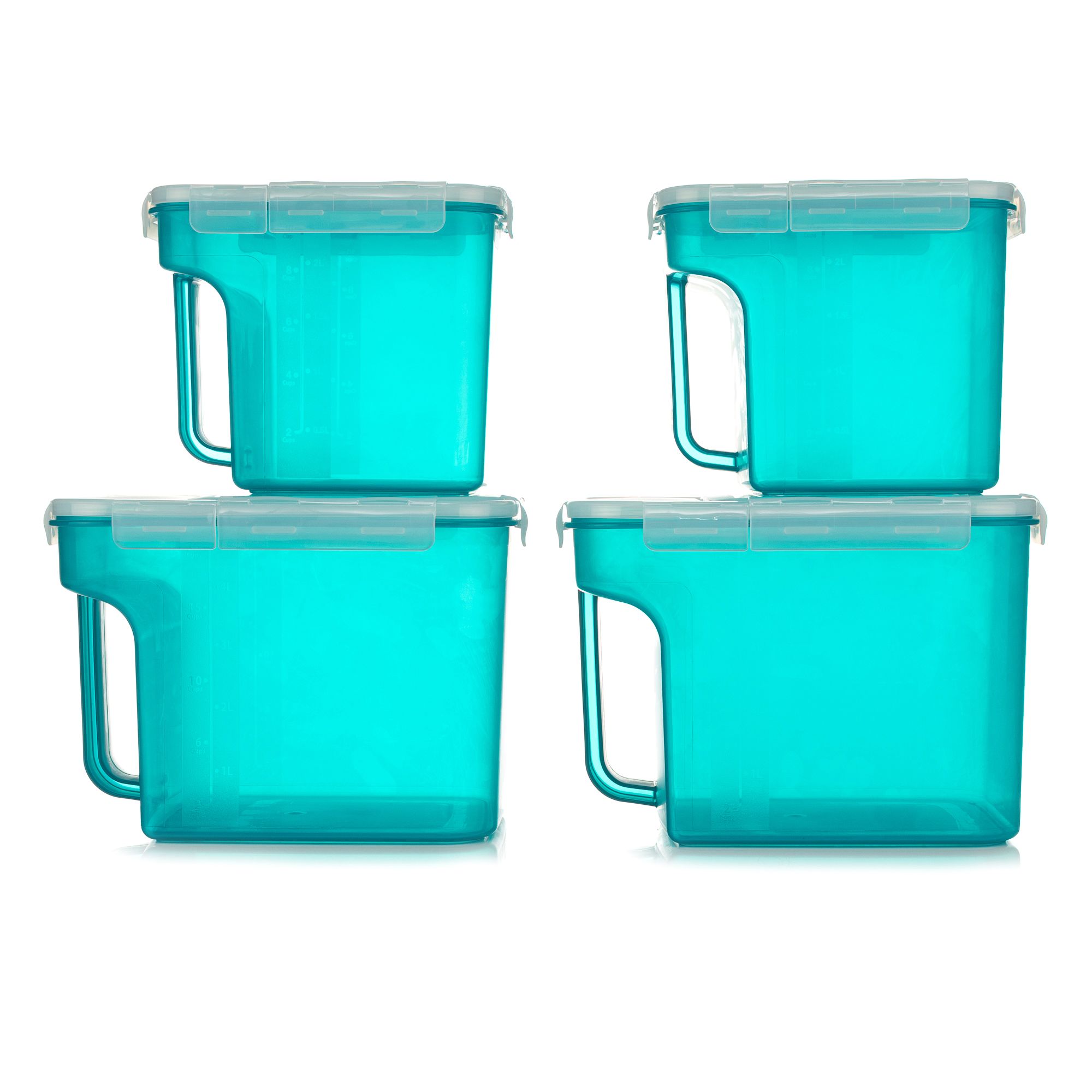 LocknLock 4 Frischhaltedosen mit Henkel 2x2,5L und 2x5L Gesamtvolumen 15L