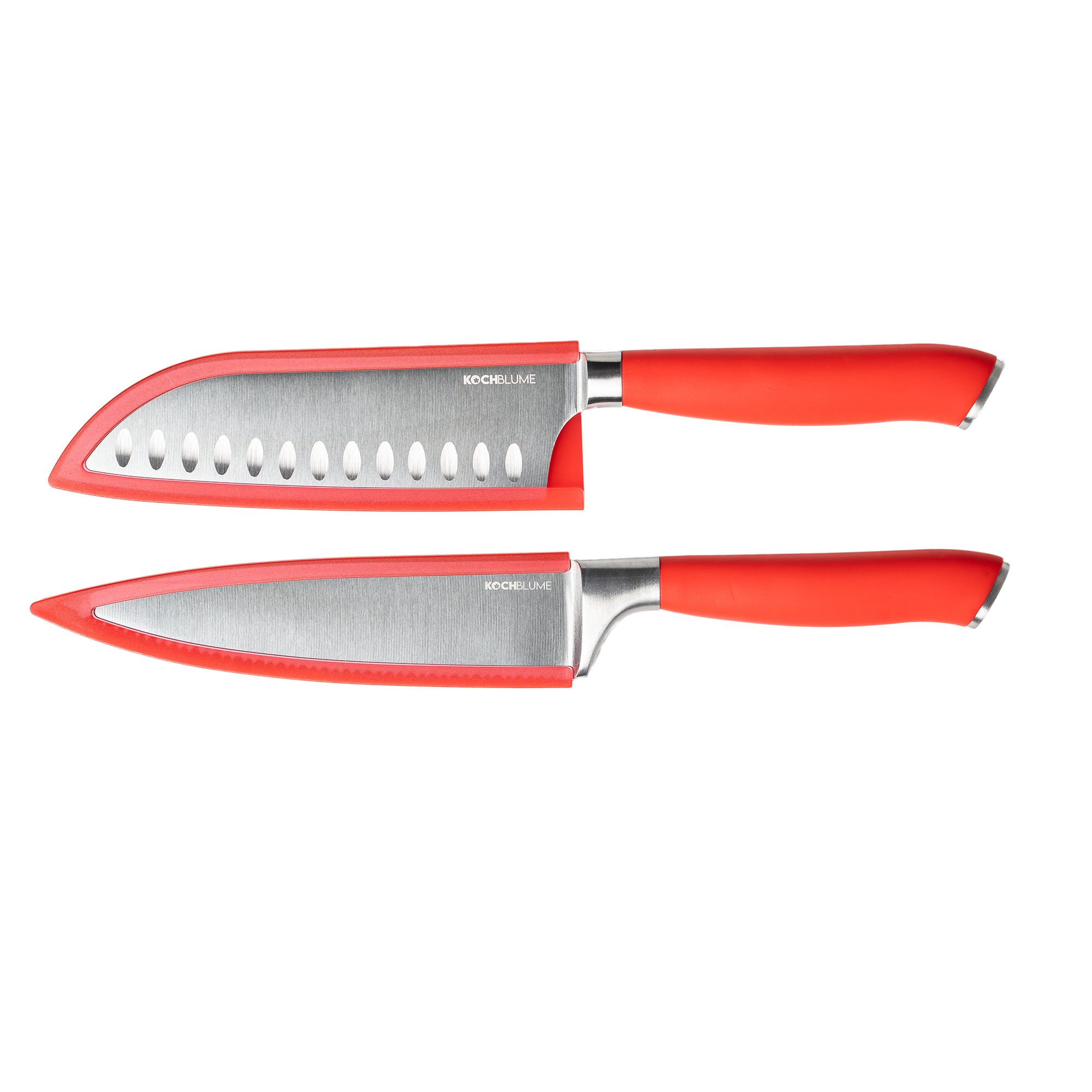 KOCHBLUME® Messer Set 2tlg. Santokumesser, Chefmesser rostfreier Edelstahl