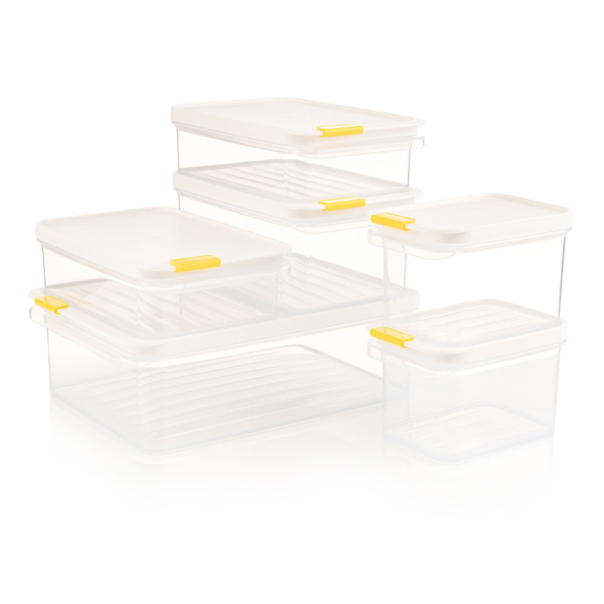 LocknLock 6 Frischhaltedosen "Freezer Fit " inkl. Indexetikett Gesamtvolumen 8,75L