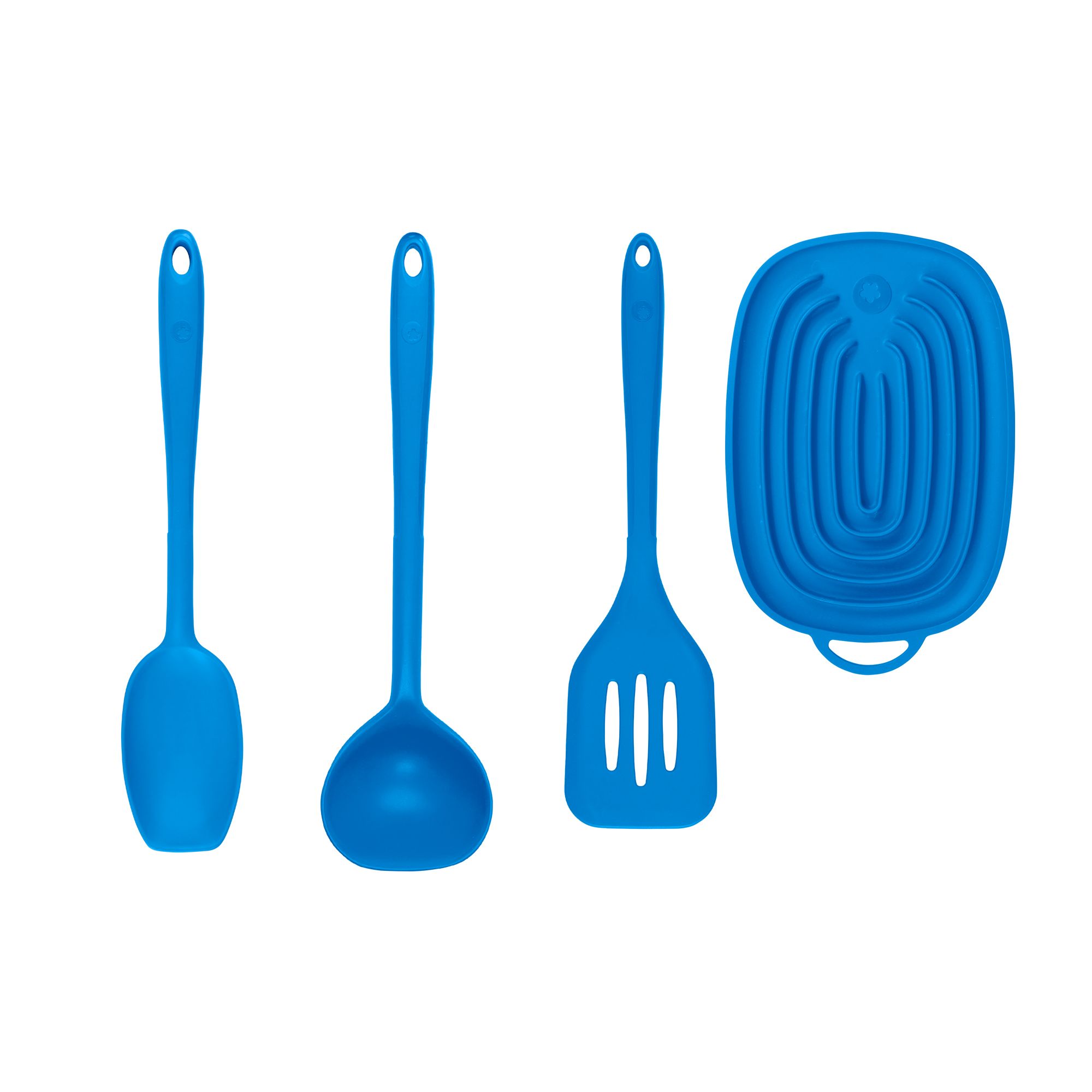 KOCHBLUME® Küchenhelfer-Set Saucenlöffel L, Schöpfkelle L, Flex- Wender & Multiablage