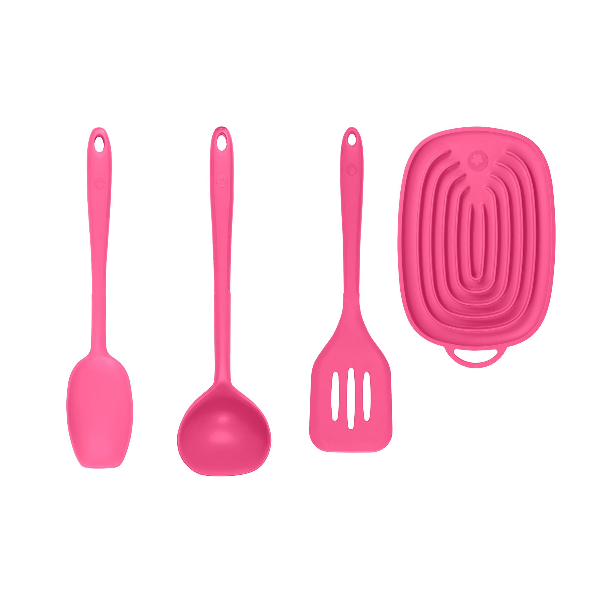 KOCHBLUME® Küchenhelfer-Set Saucenlöffel L, Schöpfkelle L, Flex- Wender & Multiablage