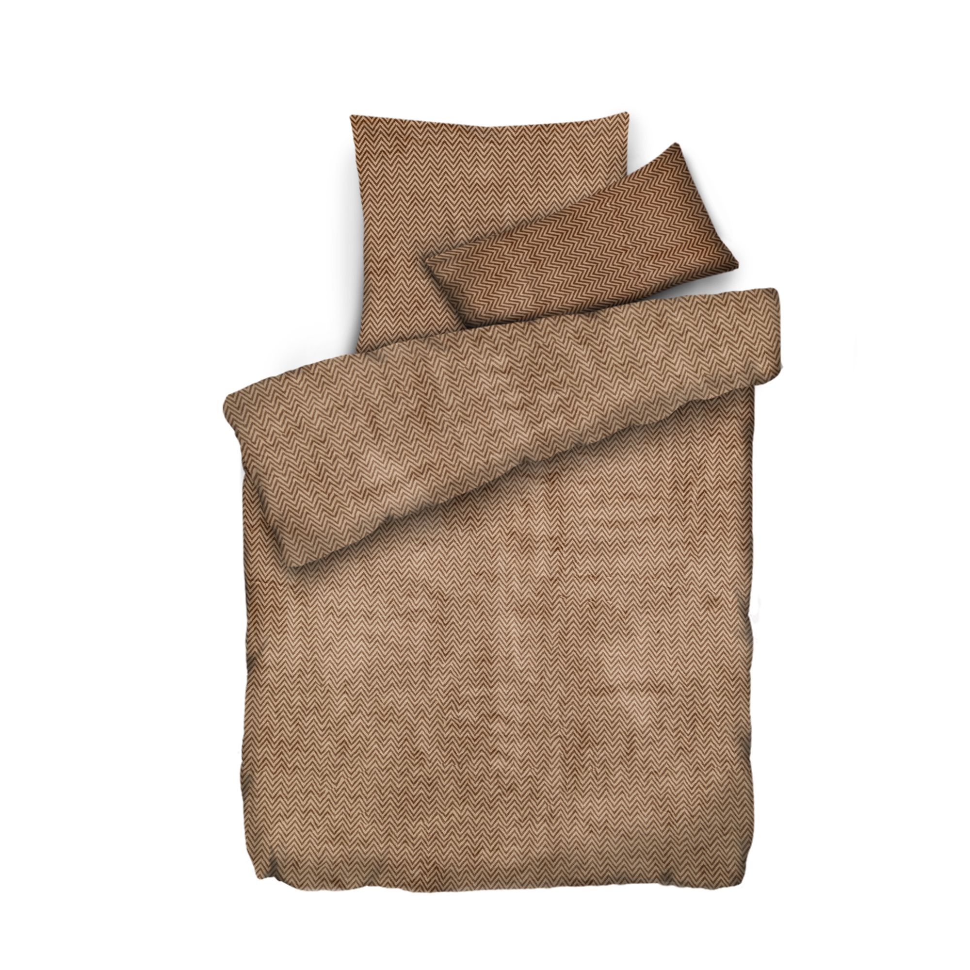 MONT CHALET Bettwäsche Zick-Zack-Design Mikrofaser Chinchilla Einzelbett, 2tlg.