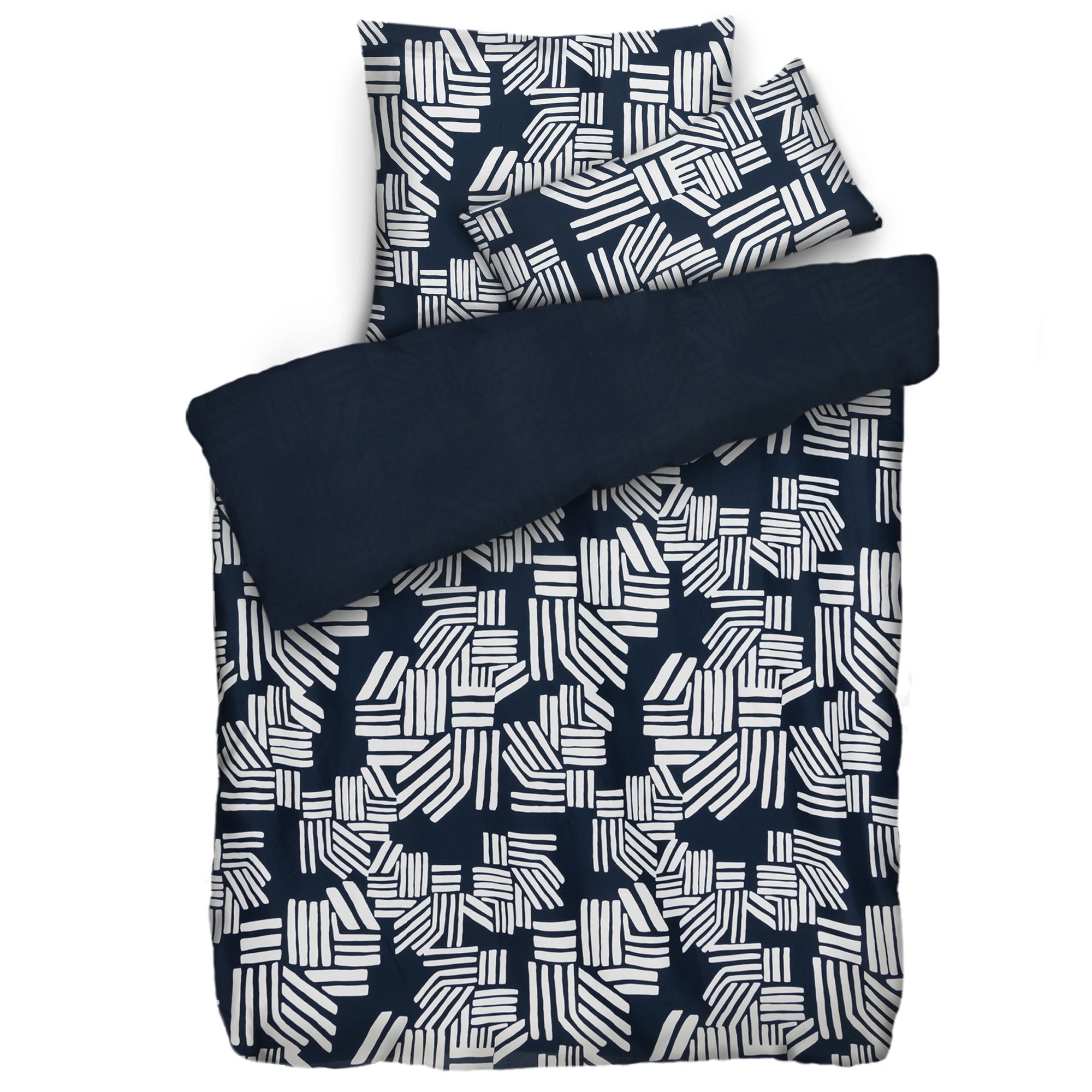 SOFT HARMONY Wendebettwäsche Stäbchengrafik Mikrofaser samtweich Einzelbett, 3tlg.