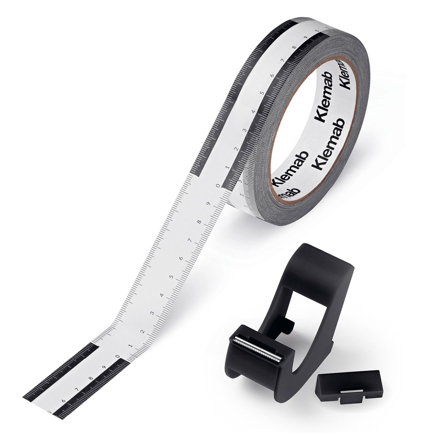KLEMAB® Klebemaßband Messen, Abkleben & Dokumentieren 2 Stück + Abroller