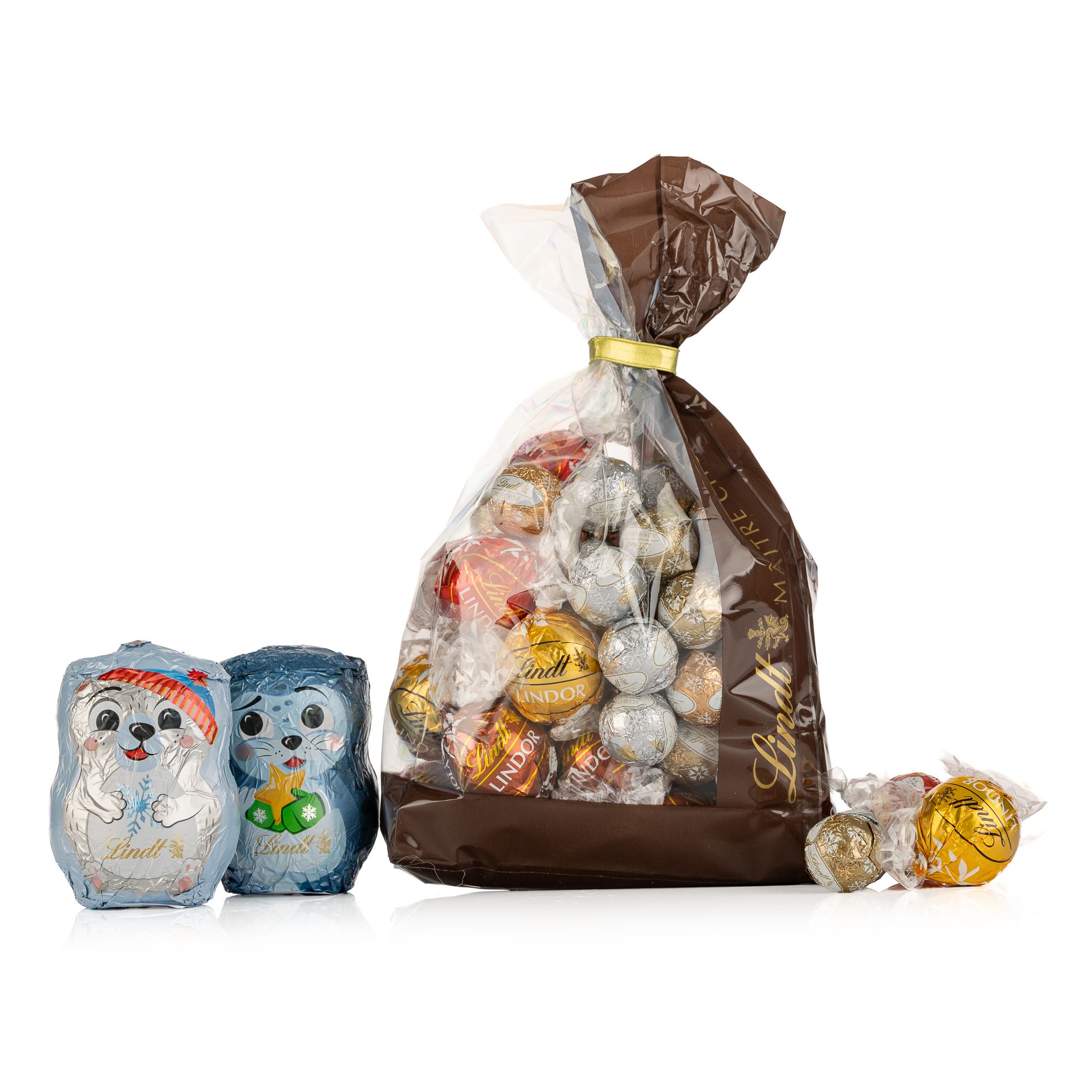 LINDT Tierische Winter- Überraschung 7 versch. Sorten Inhalt 576g, 54 Stk.
