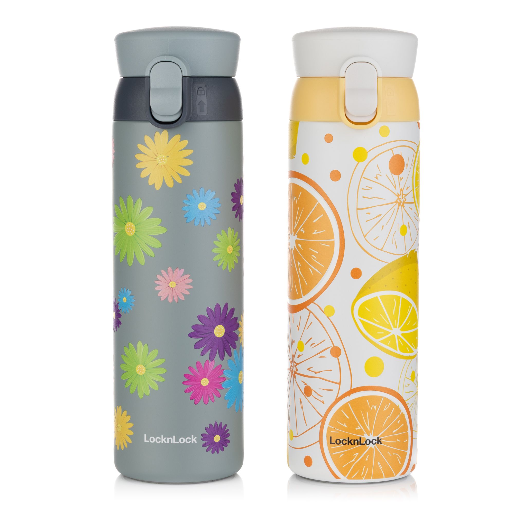 LocknLock 2 Thermobecher mit One-Touch Bedienung je 450ml Volumen