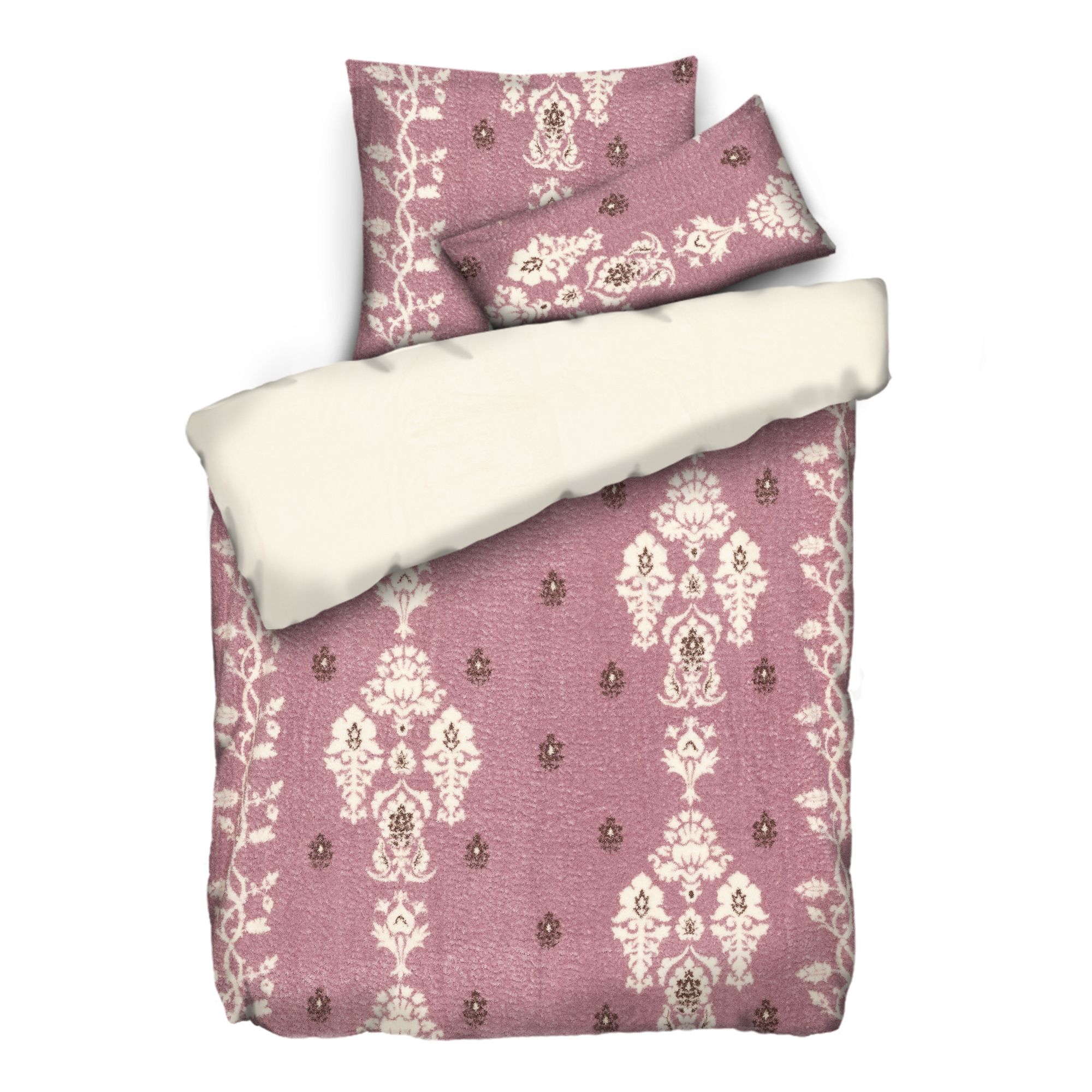 COZEE HOME Wendebettwäsche Ornamente MF Soft Bouclé Einzelbett, 3tlg.