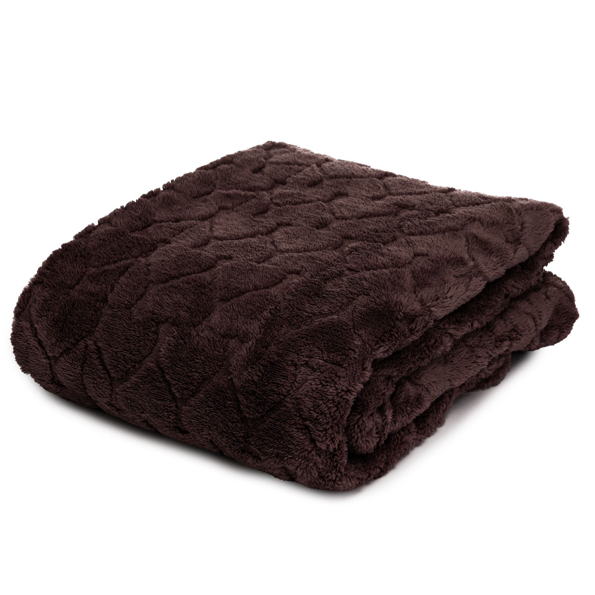 BADIZIO Classic Wendeplaid Jacquard-Design uni Mikrofaser Plüsch waschbar, 150x200cm