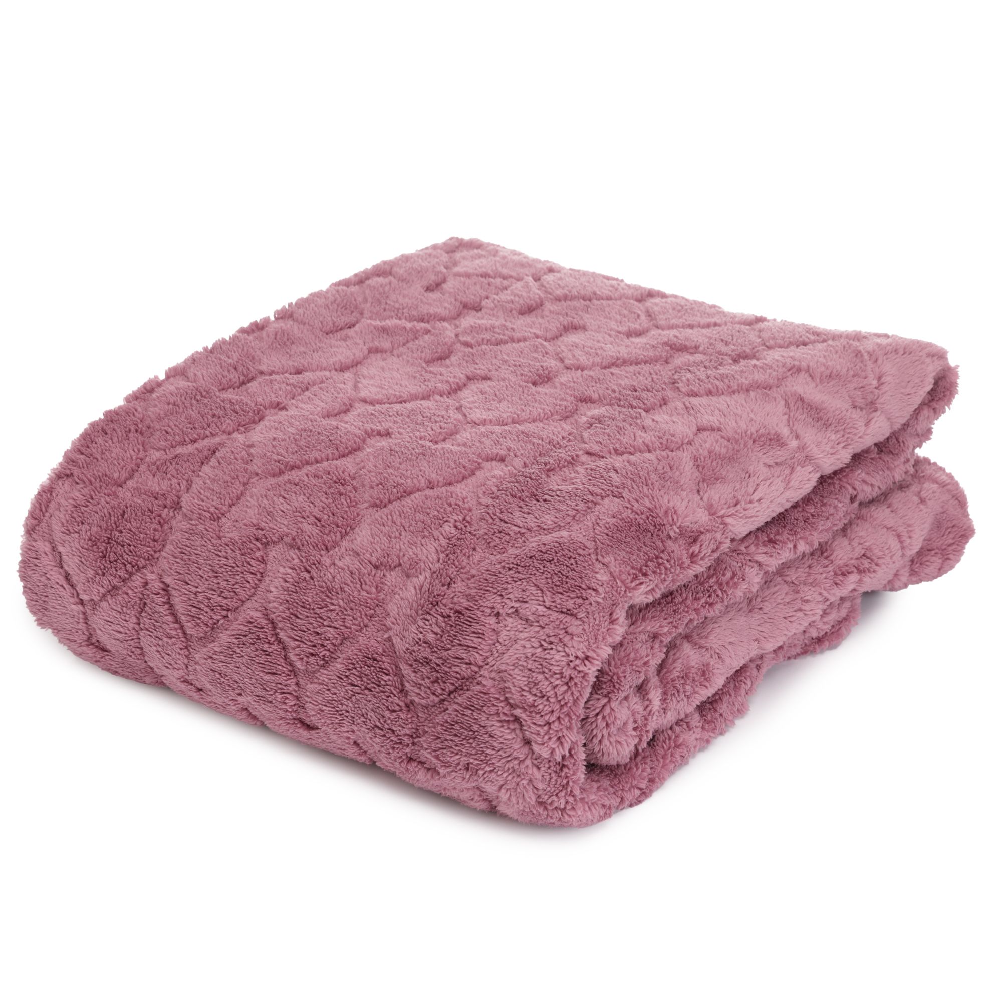 BADIZIO Classic Wendeplaid Jacquard-Design uni Mikrofaser Plüsch waschbar, 150x200cm