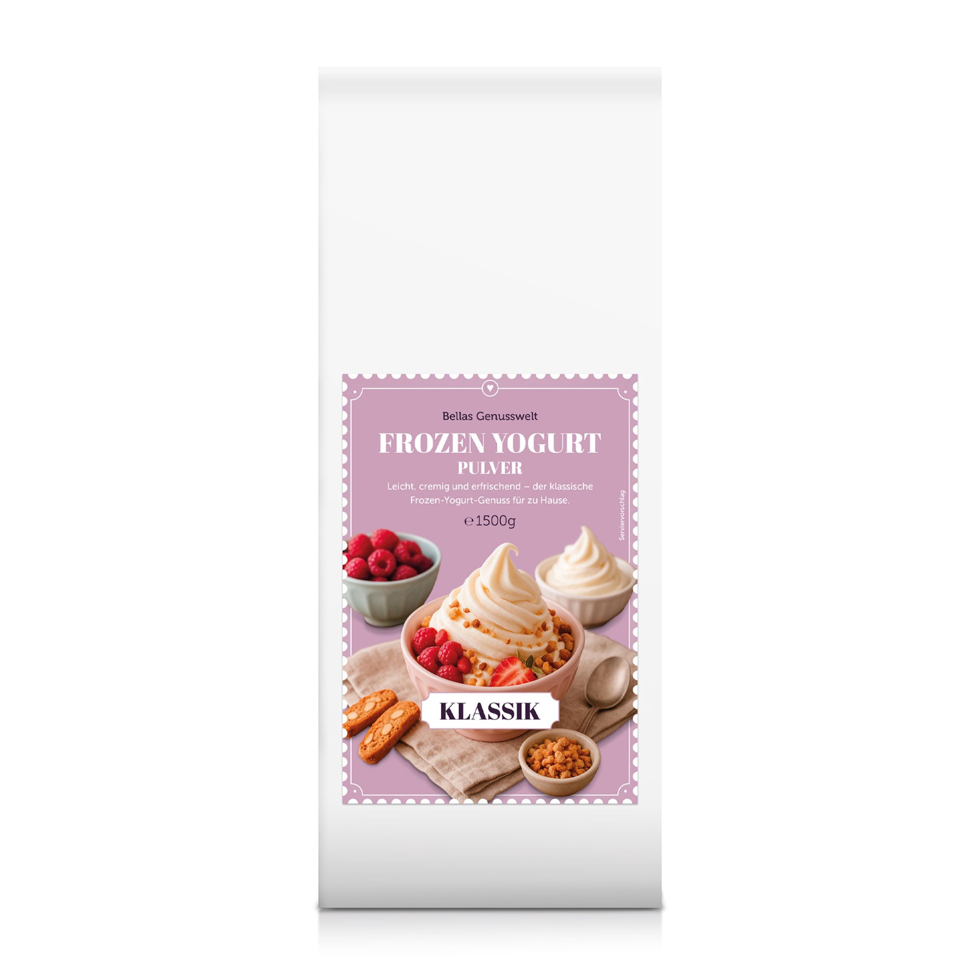 BELLAS GENUSSWELT Frozen Yogurt Pulver zum Selbermachen Inhalt 1.500g