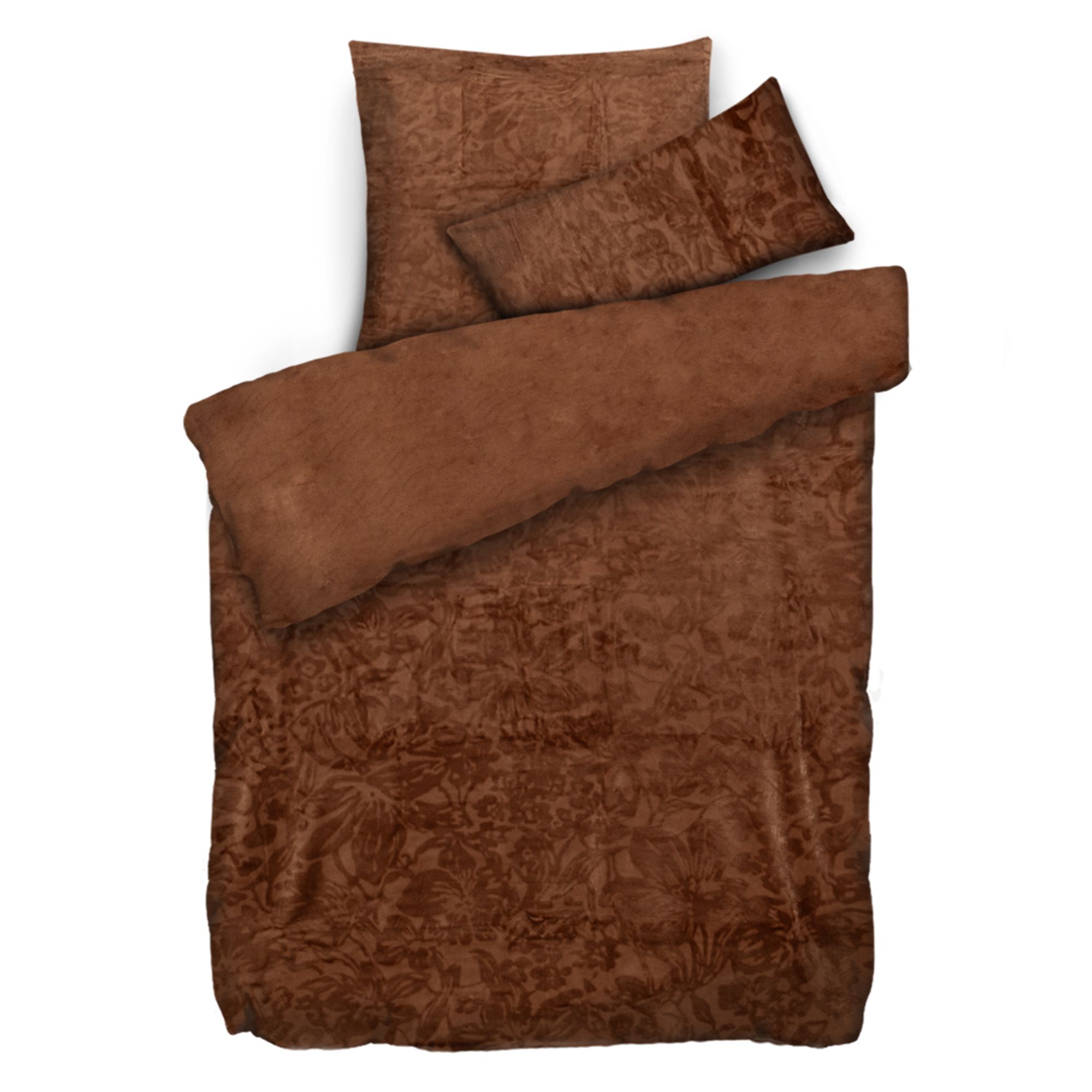 MONT CHALET Wendebettwäsche 3D-Blumen Mikrofaser Chinchilla Einzelbett, 3tlg.