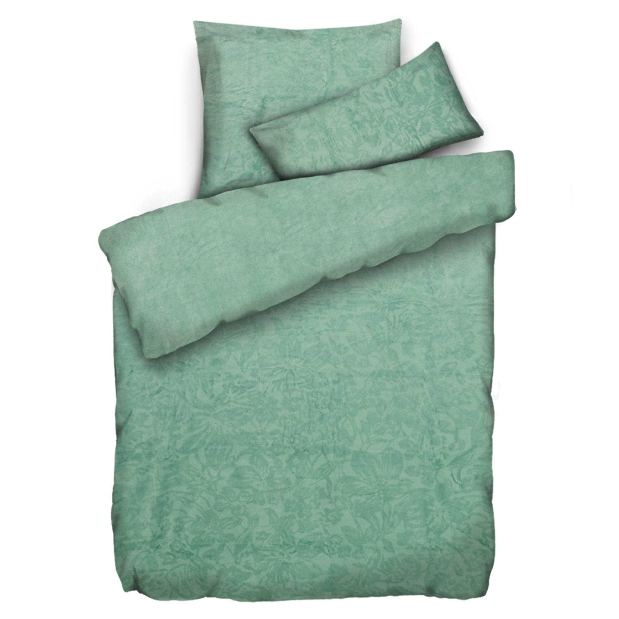 MONT CHALET Wendebettwäsche 3D-Blumen Mikrofaser Chinchilla Einzelbett, 3tlg.