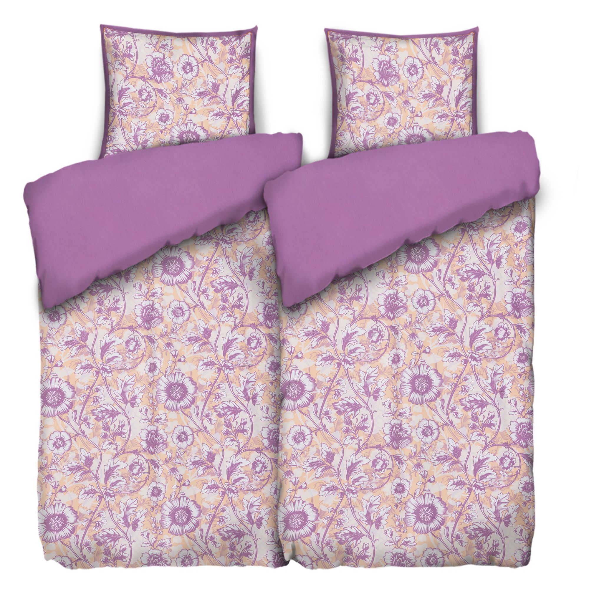 SOFT HARMONY Wendebettwäsche Stehsaum mit Paspel Mikrofaser samtweich Doppelbett, 4tlg.