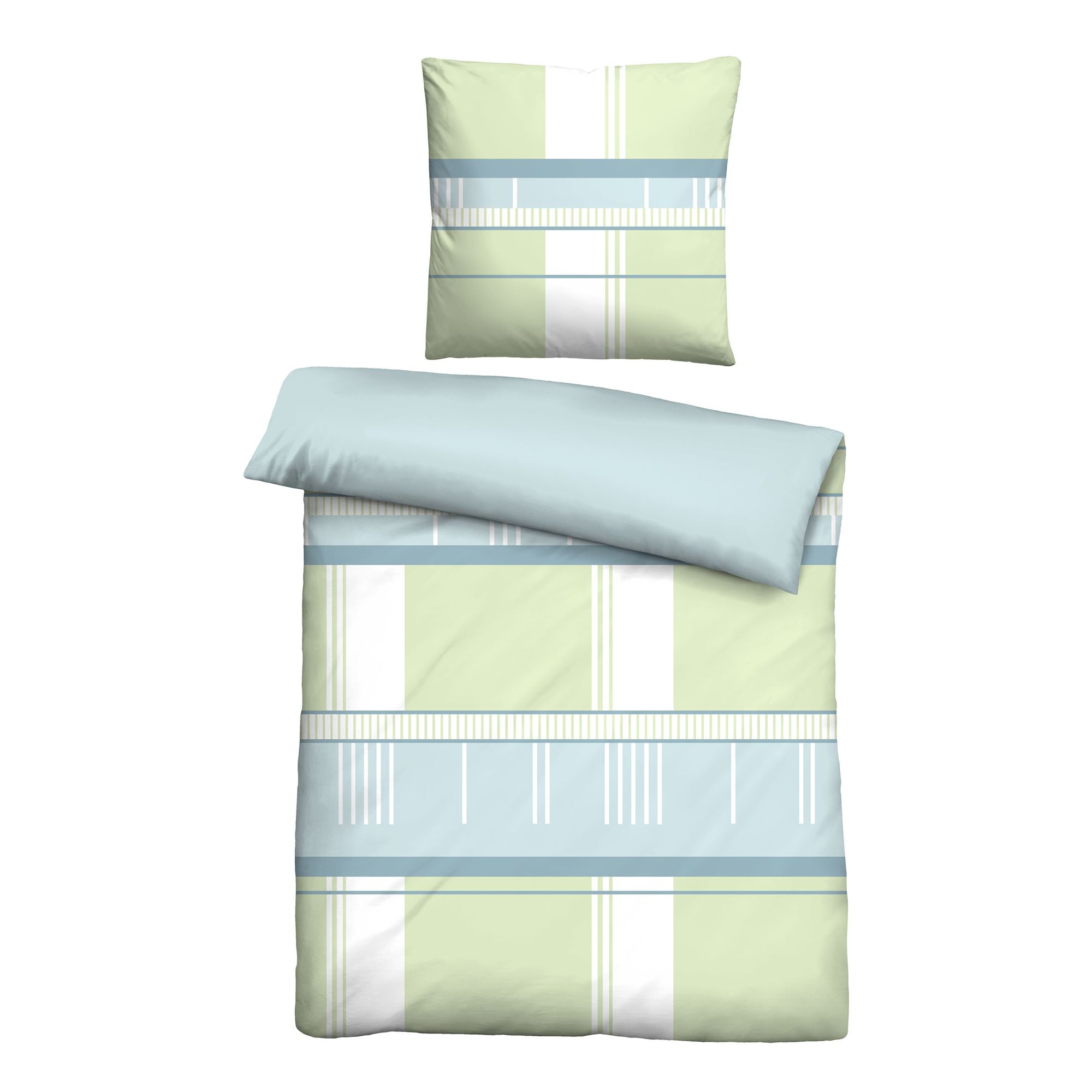 Castell® Wendebettwäsche Geometrie Materialmix Einzelbett, 2tlg.