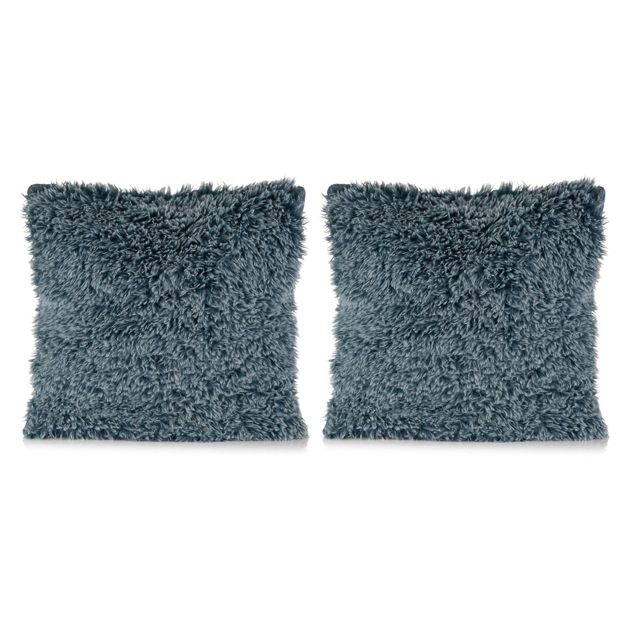 MONT CHALET 2 Kissenhüllen Hochflor-Fellimitat Mikrofaser-Abseite waschbar, 50x50cm