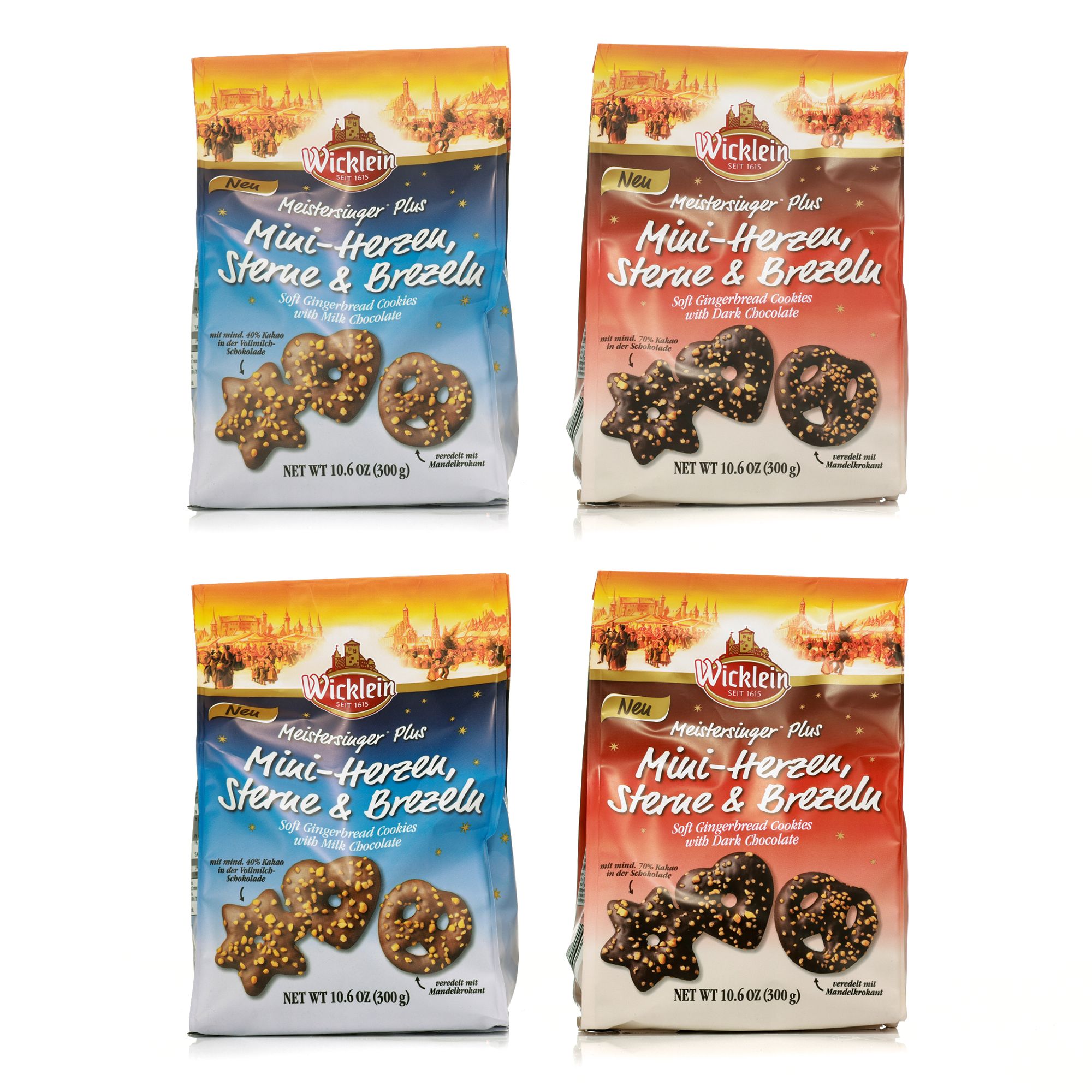 WICKLEIN Meistersinger Plus Mini-Herzen, Sterne & Brezeln Inhalt 1.200g