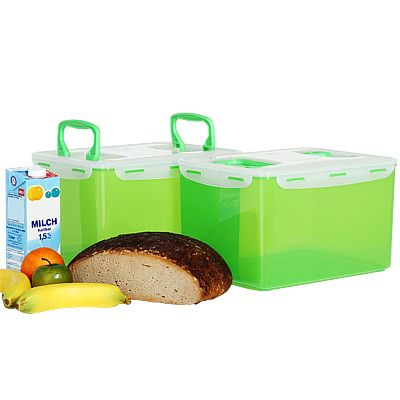 LOCK&LOCK Aufbewahrungsboxen 2 Dosen à 16l je 2 Tragegriffe 5 Jahre