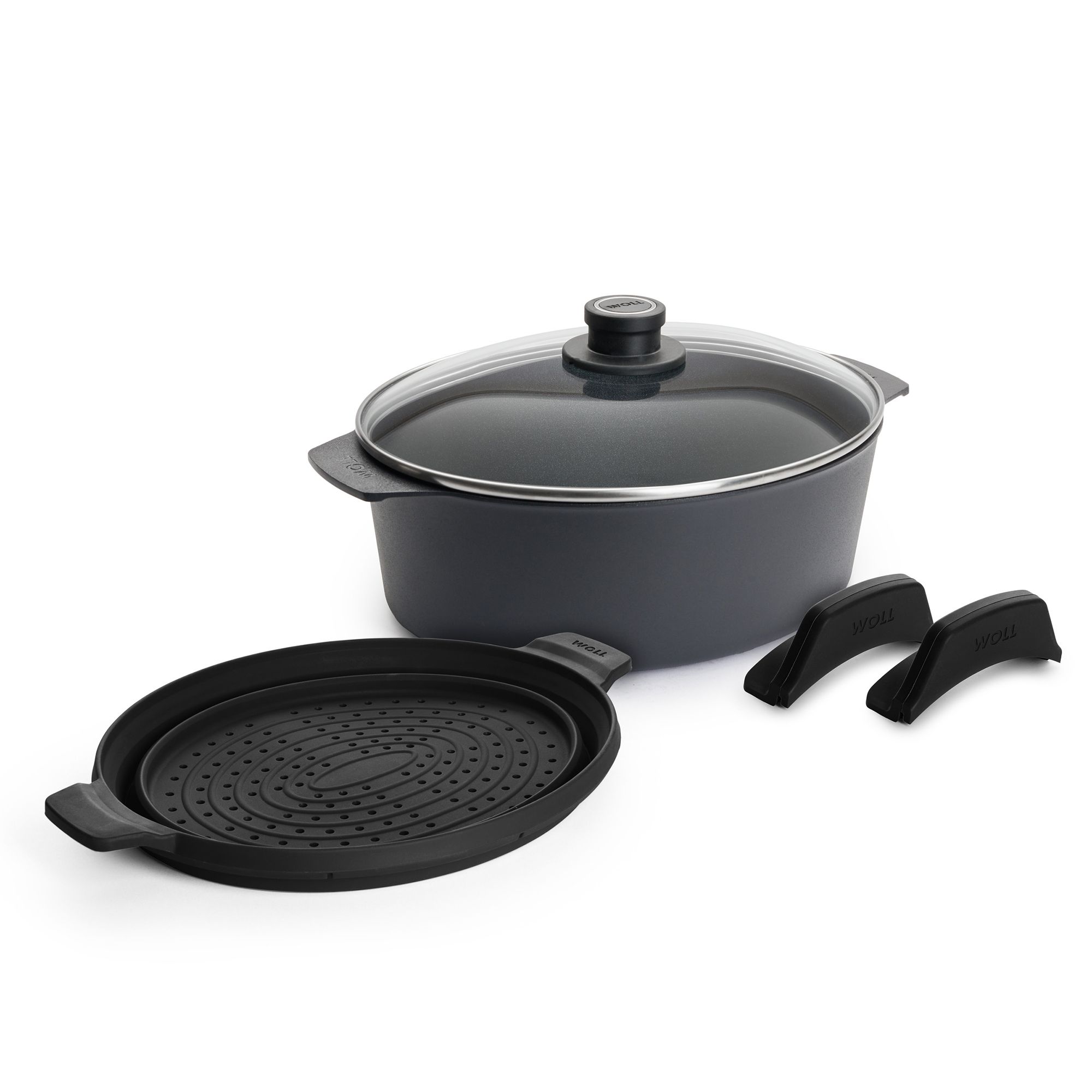 WOLL® D-Lite Induktion Gussbräter 31 x 26 cm, inkl. Deckel