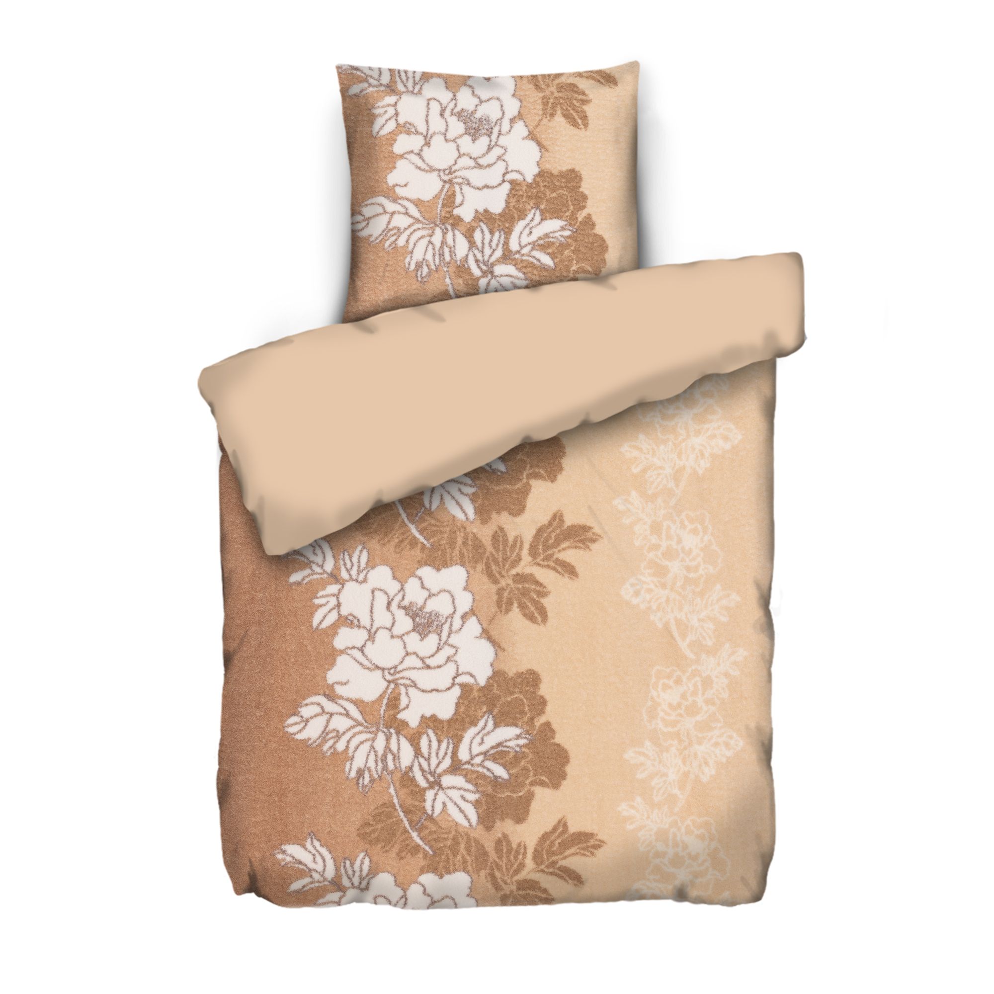 COZEE HOME Wendebettwäsche Blumenranke MF Soft Bouclé Einzelbett, 2tlg.