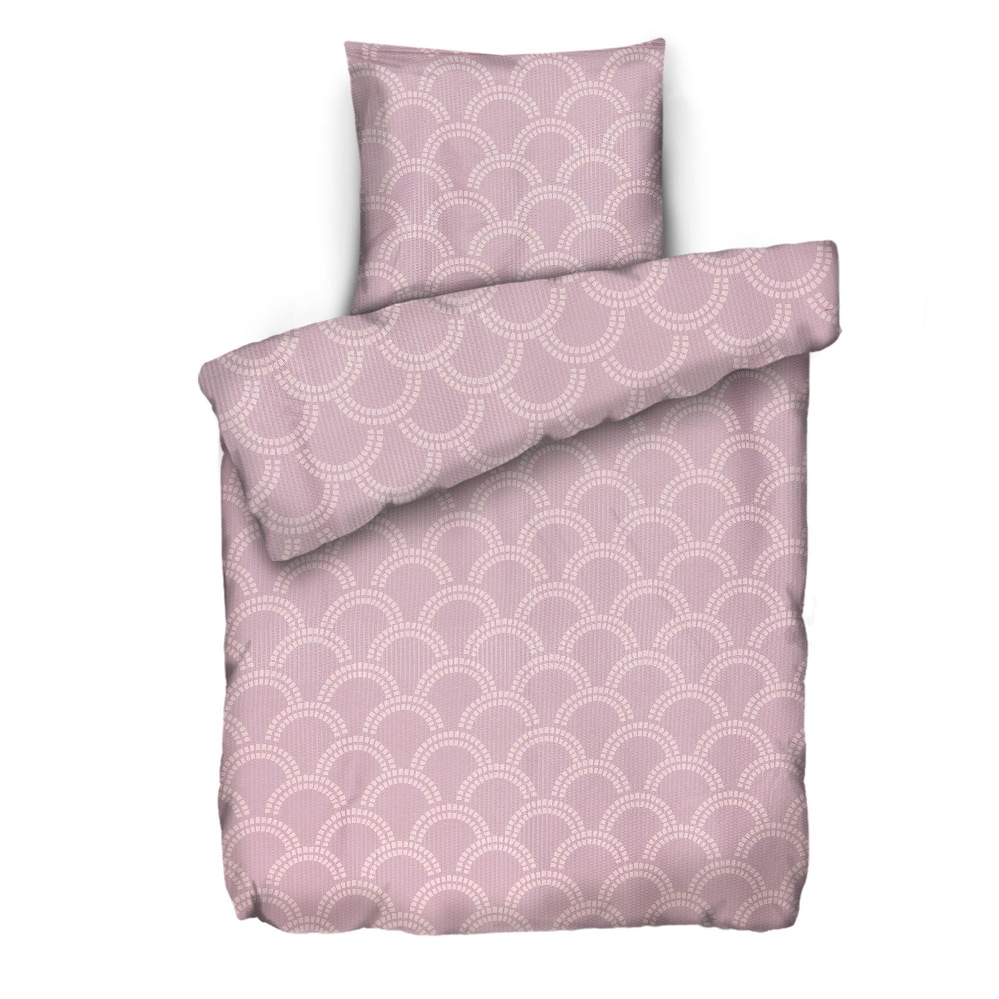 SOFT WAVE Bettwäsche Bögen Mikrofaser Seersucker Einzelbett, 2tlg.