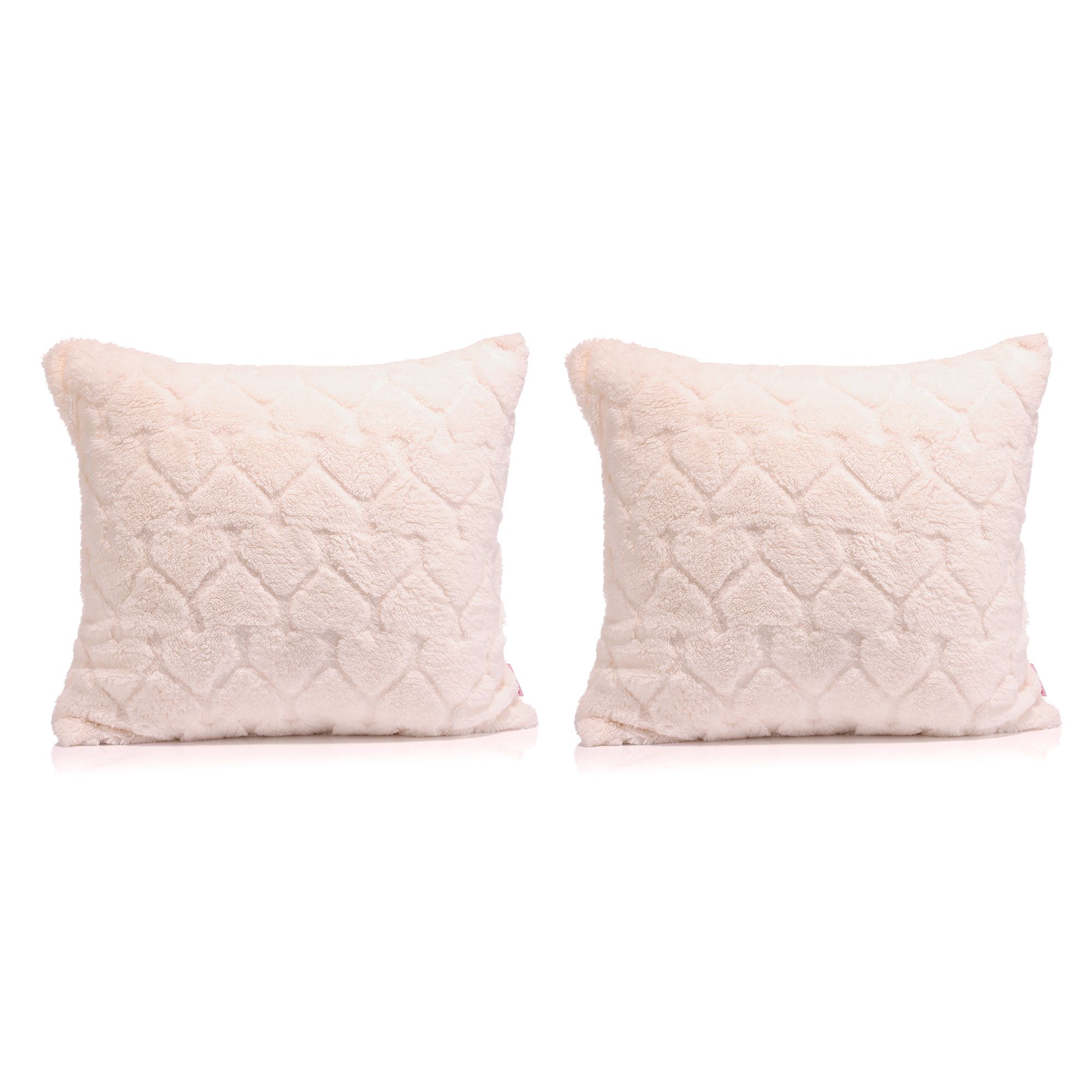 BADIZIO Classic 2 Kissenhüllen Jacquard-Design uni Mikrofaser Plüsch waschbar, ca. 50x50cm