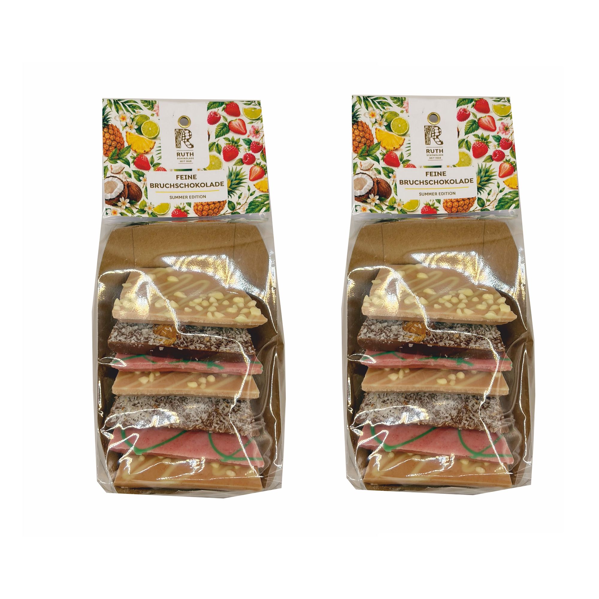 RUTH SCHOKOLADE Bruchschoko-Set Summer Edition 3 versch. Sorten Inhalt 2x 175g