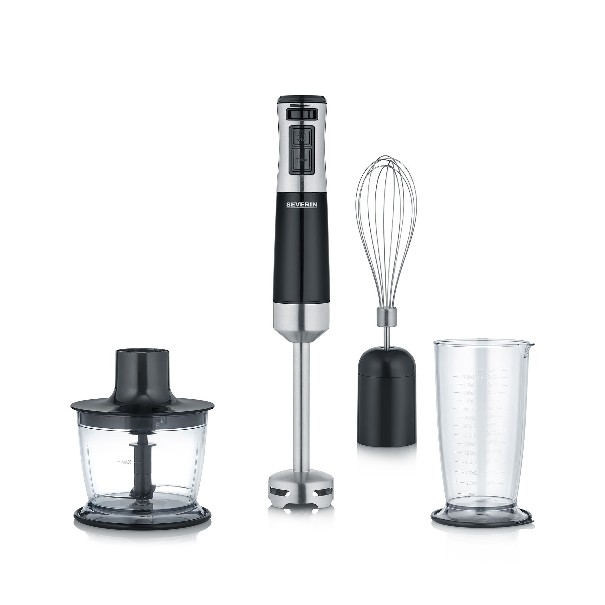  SEVERIN Stabmixer SM 3772 Turbo-Stufe inkl. Zubehör