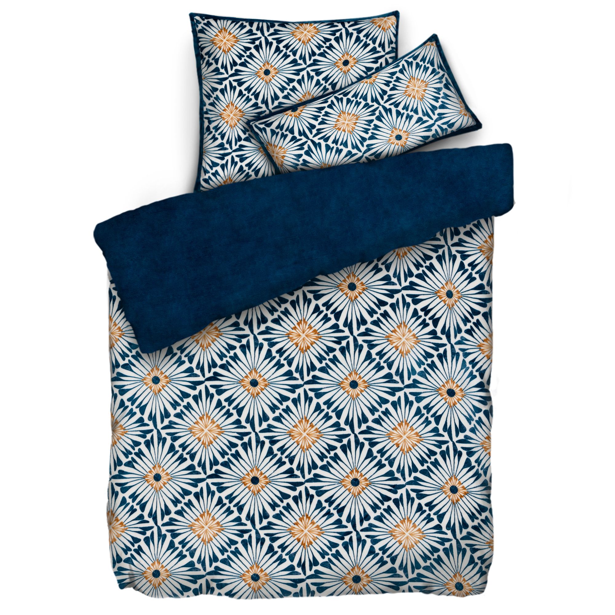 MONT CHALET Wendebettwäsche Rauten-Design Mikrofaser Chinchilla Einzelbett, 3tlg.